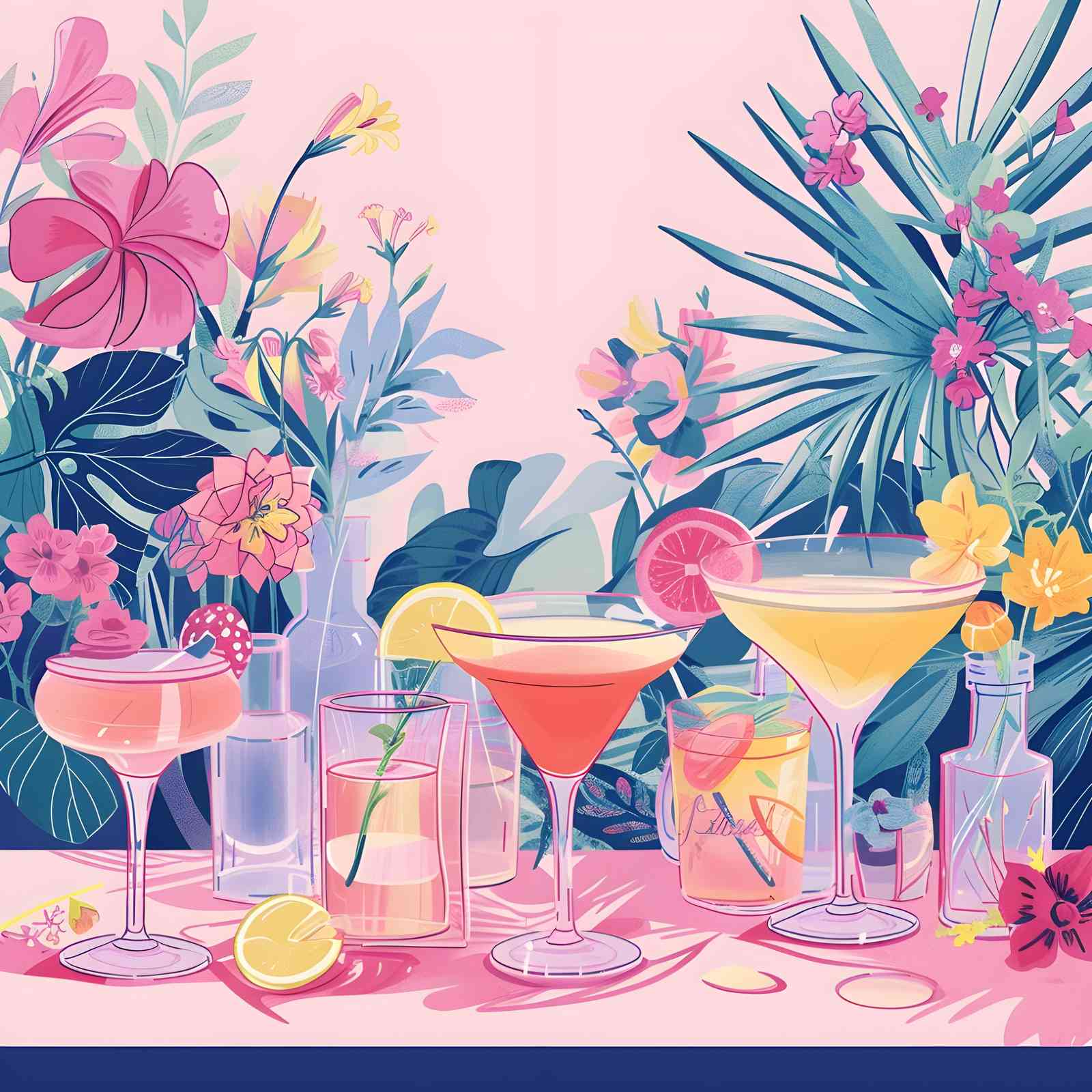Tropical Cocktail Bliss Wall Art