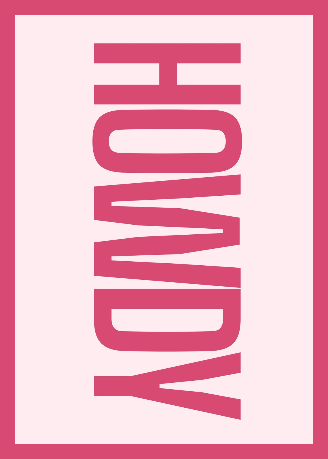 Chic "Howdy" Typography Wall Art