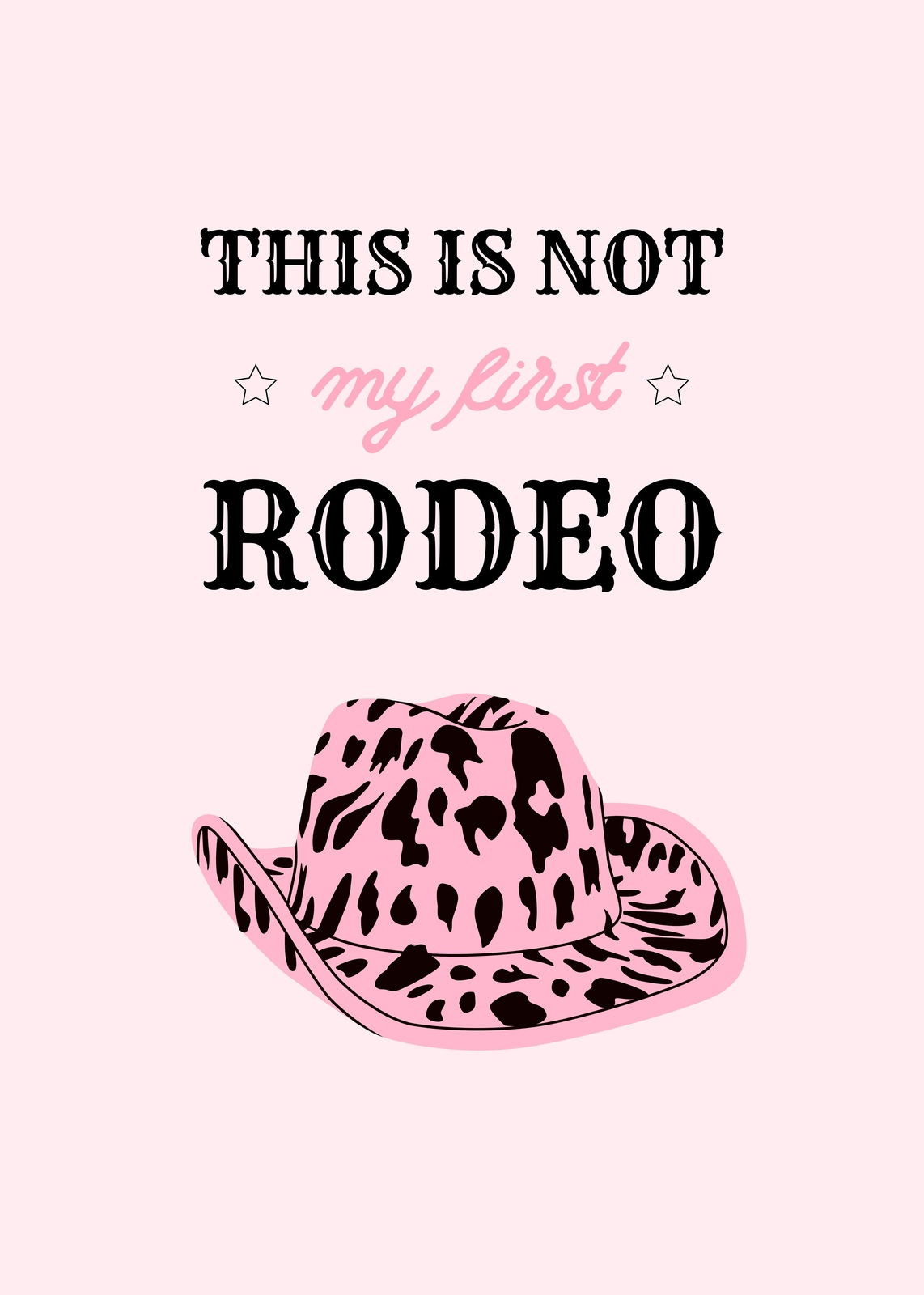 Pink Cowgirl Rodeo Statement Wall Art