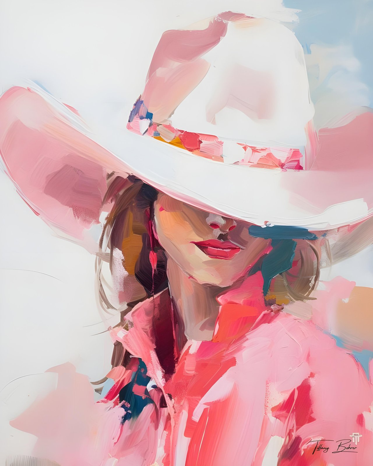 Chic Cowgirl Pink Palette Wall Art
