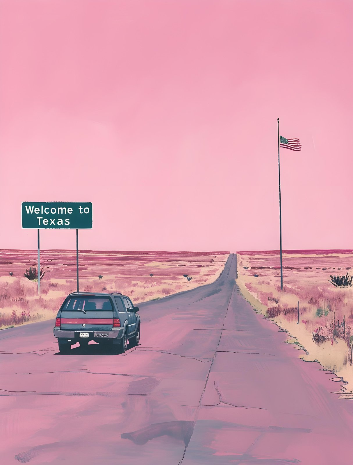 Welcome to Texas Road Trip Wall Art