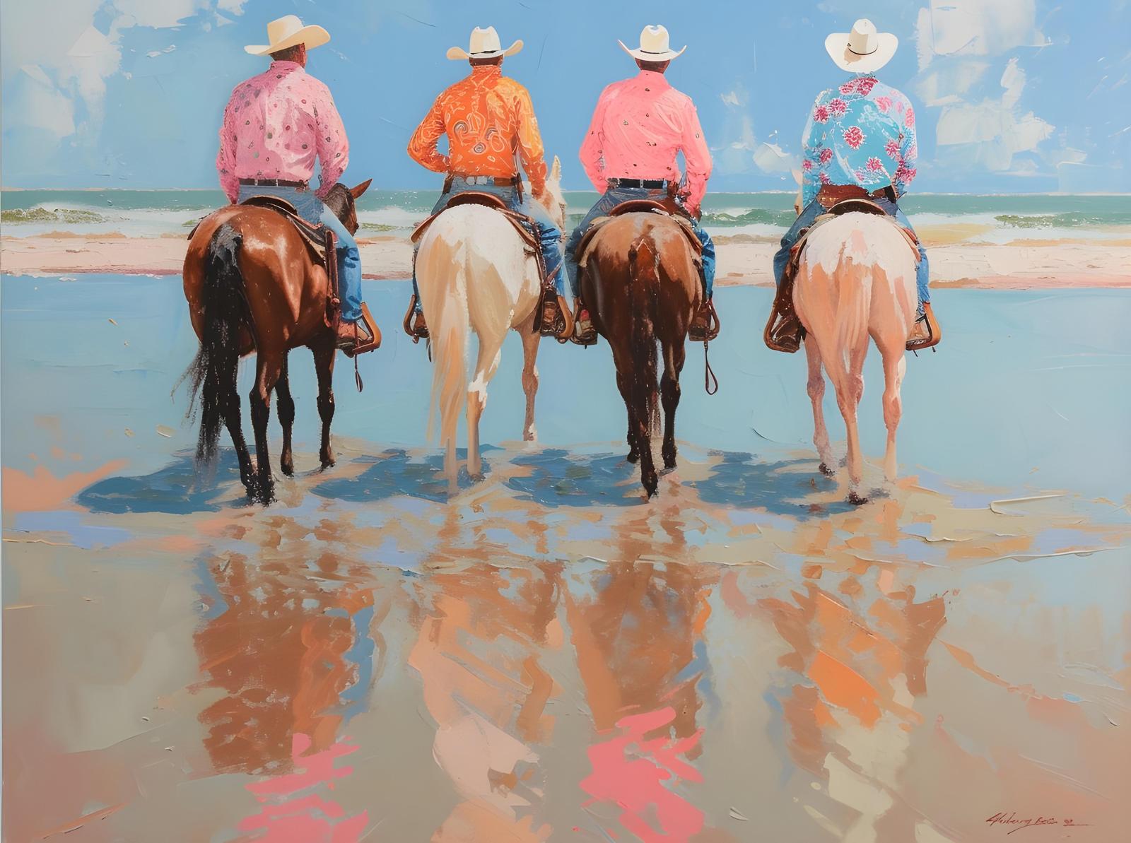 Coastal Cowboys Beach Ride Wall Art