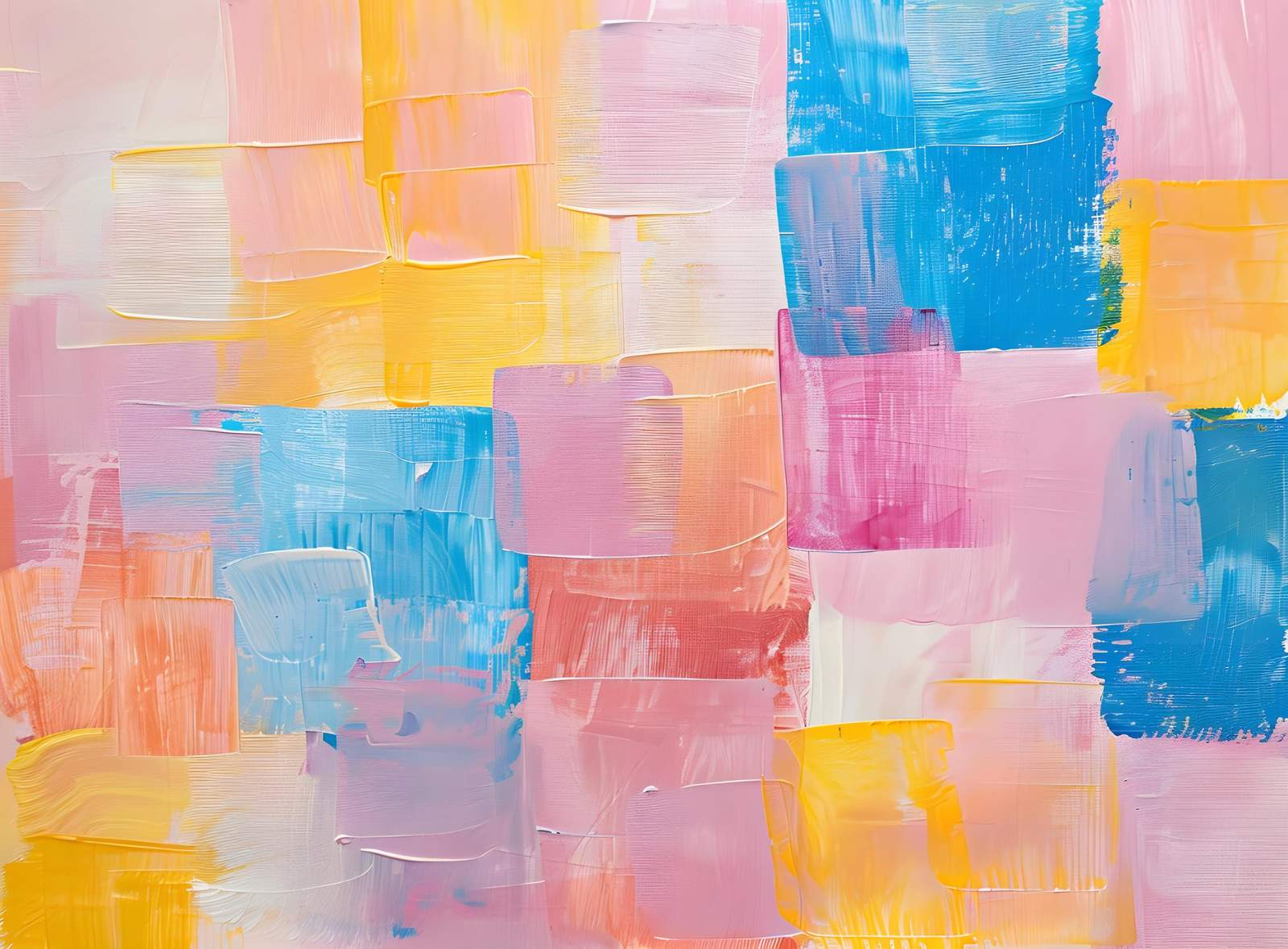 Abstract Pastel Squares Wall Art