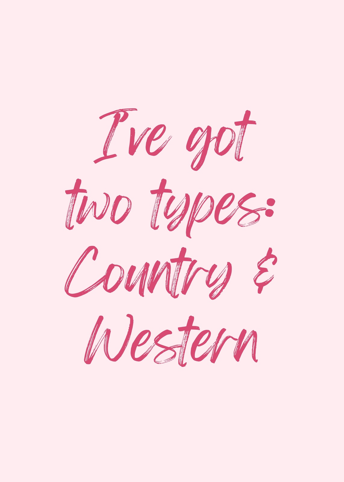 Country & Western Music Lover Gift Wall Art