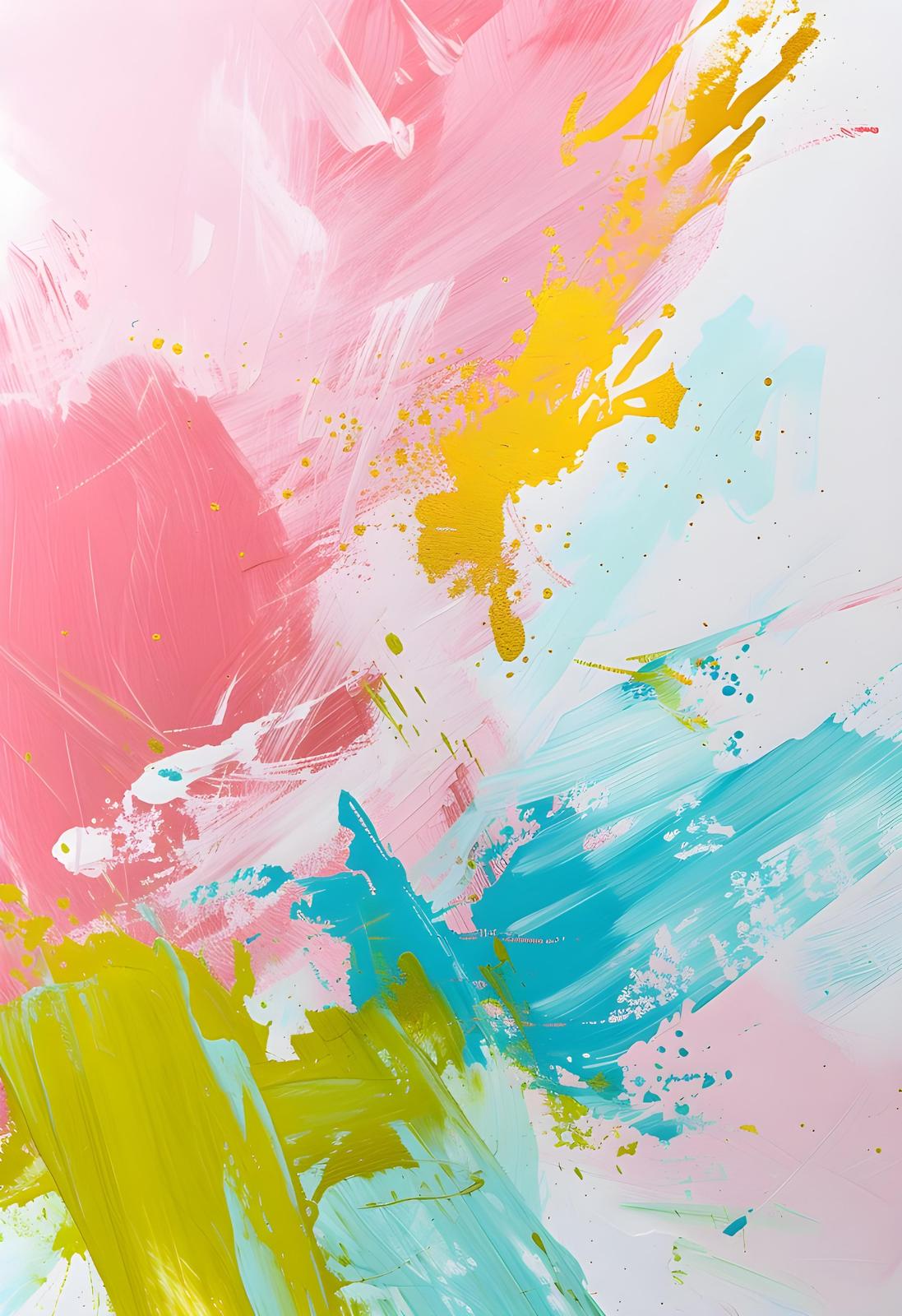 Vibrant Abstract Splash Wall Art