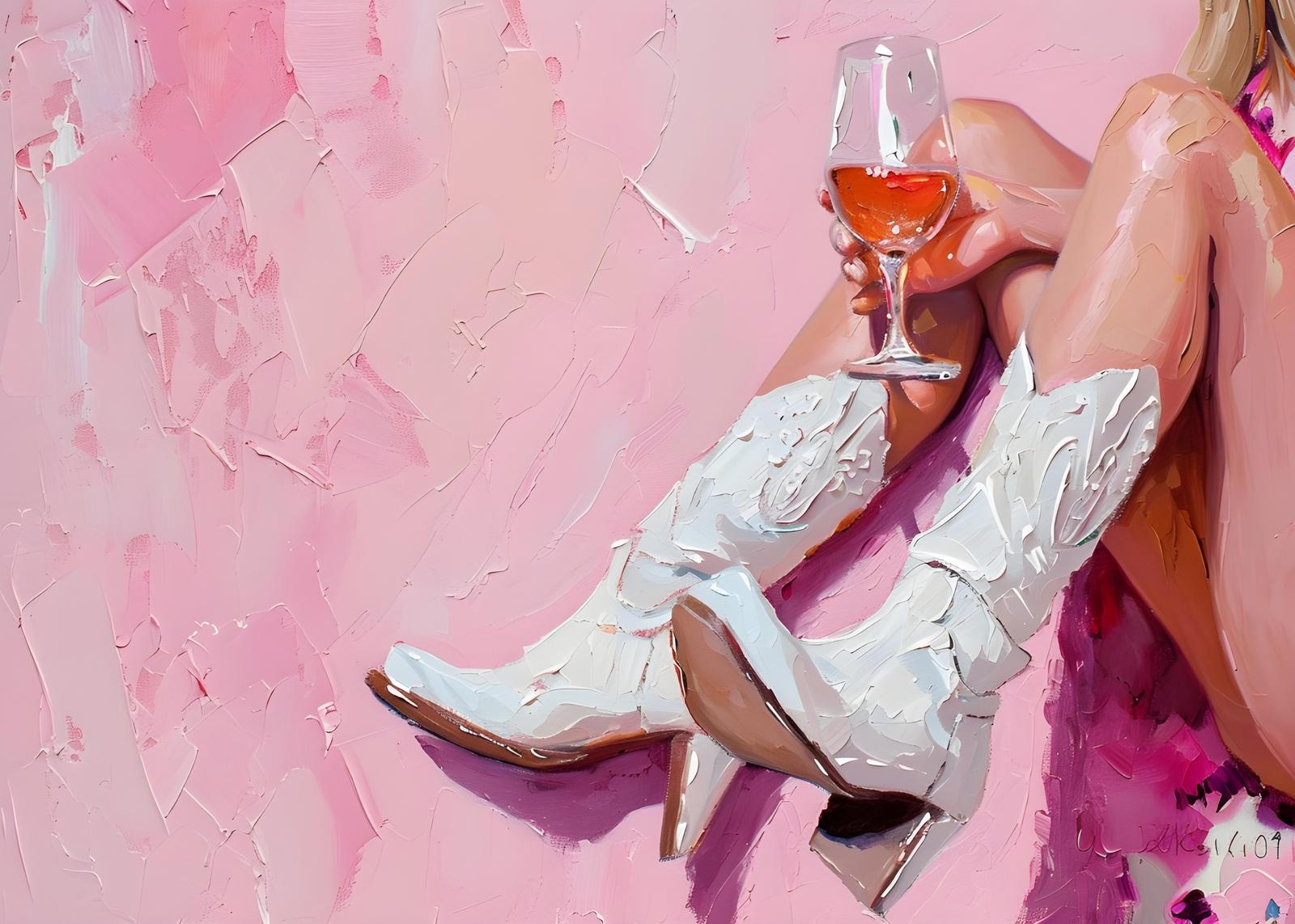 Glamorous Cowgirl Sip Wall Art