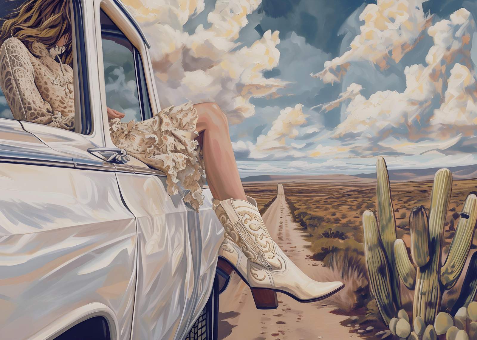 Desert Wanderer Western Boots Wall Art