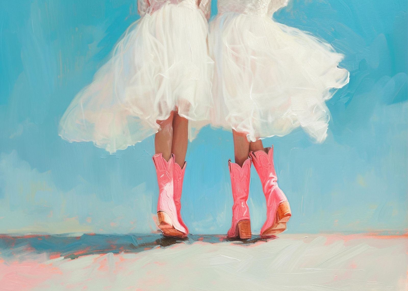 Pink Boots Friendship Dream Wall Art