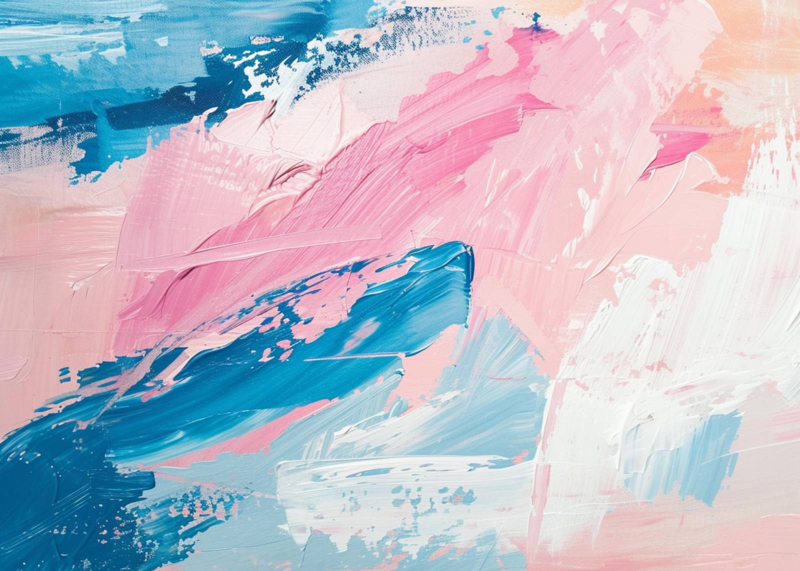 Abstract Blush & Sky Dream Wall Art