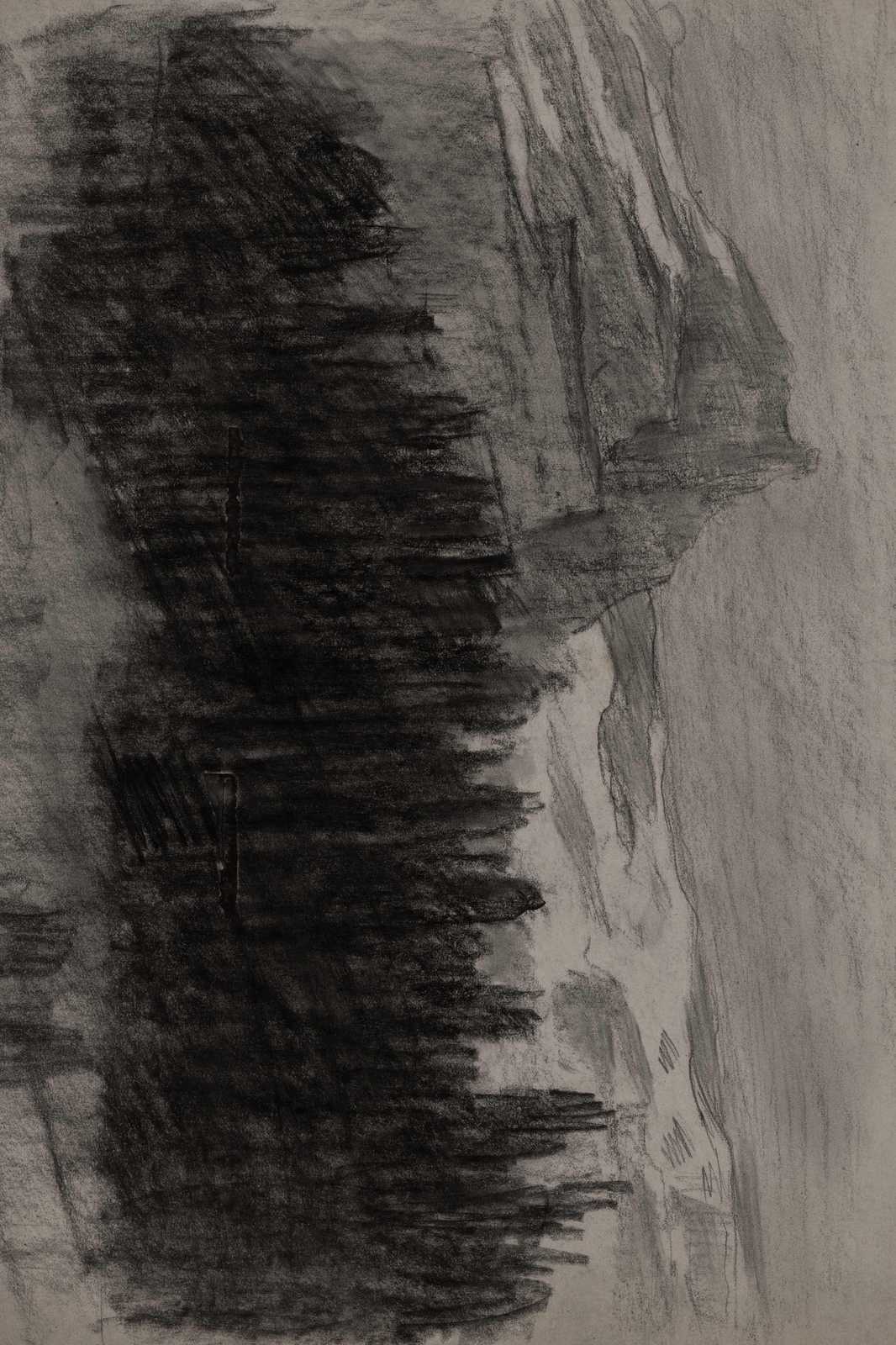 Abstract Charcoal Landscape Wall Art