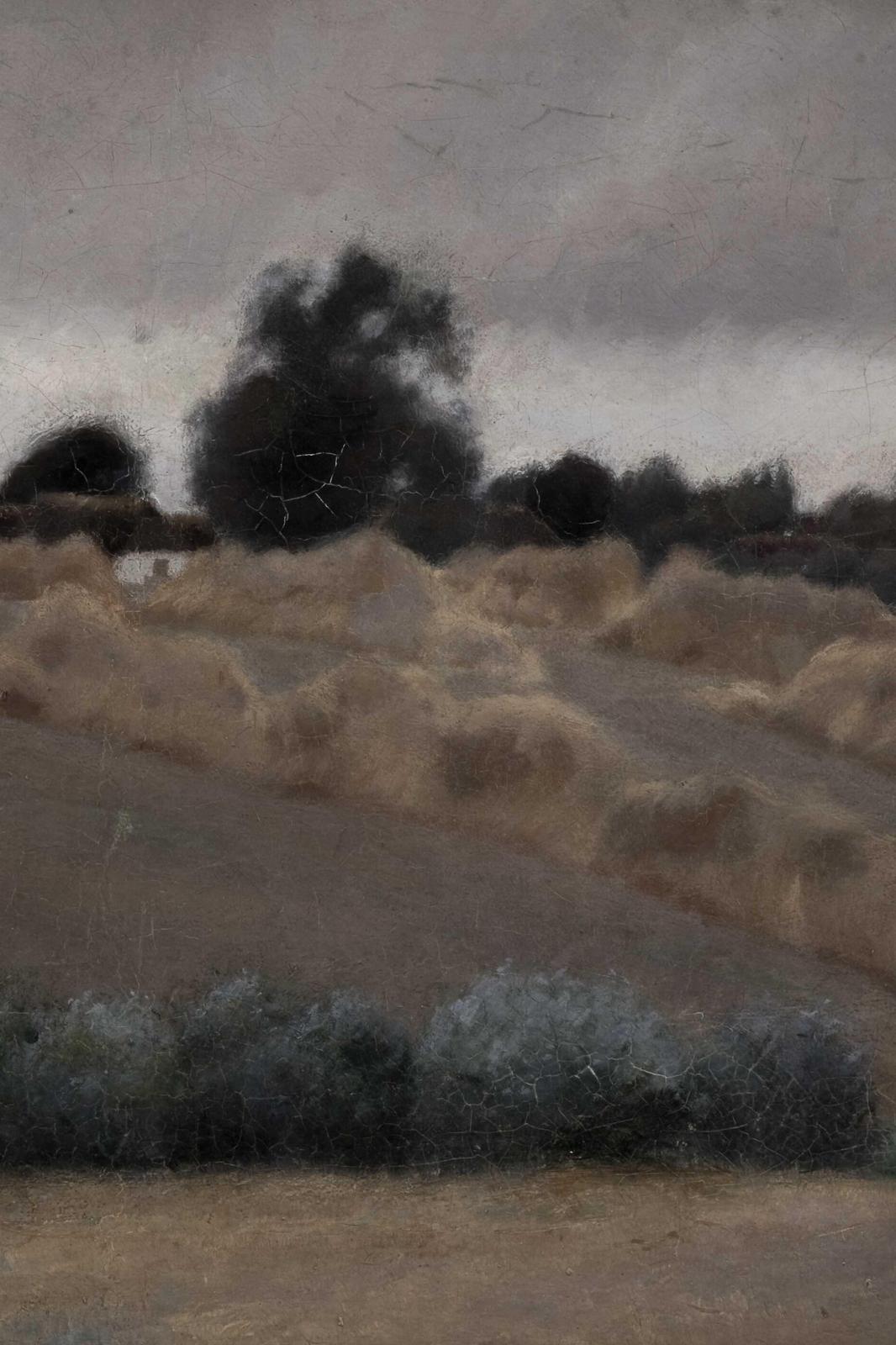 Vintage Haystack Field Wall Art