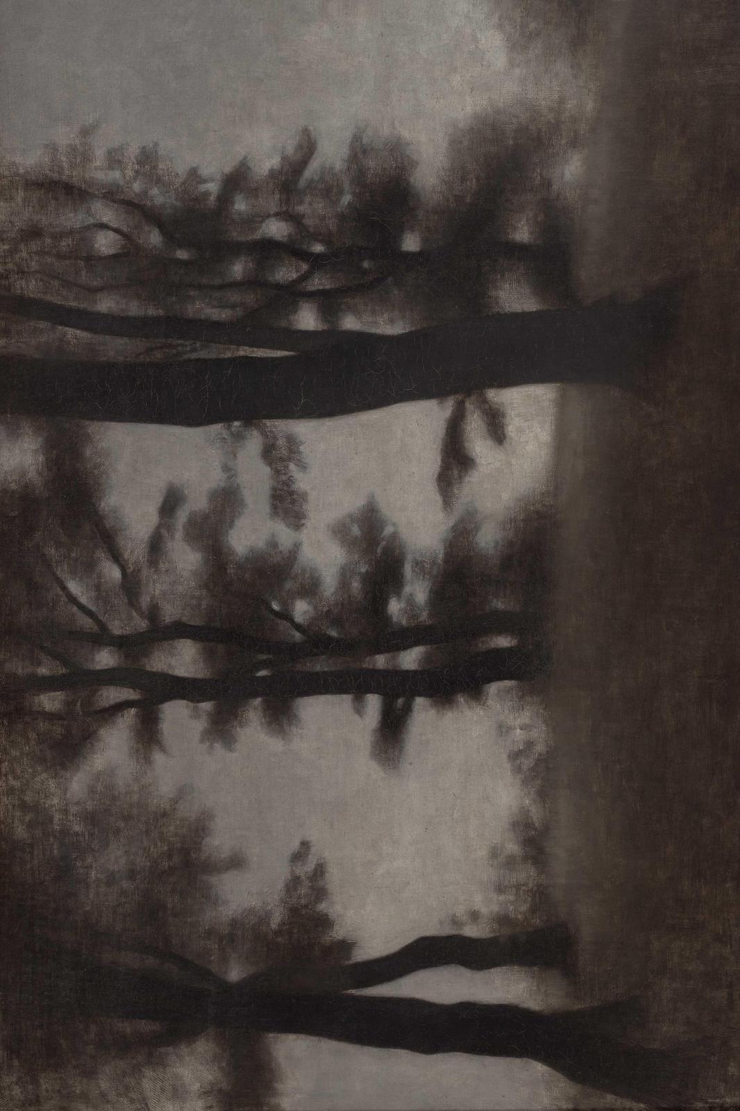 Dark Forest Abstract Trees Wall Art