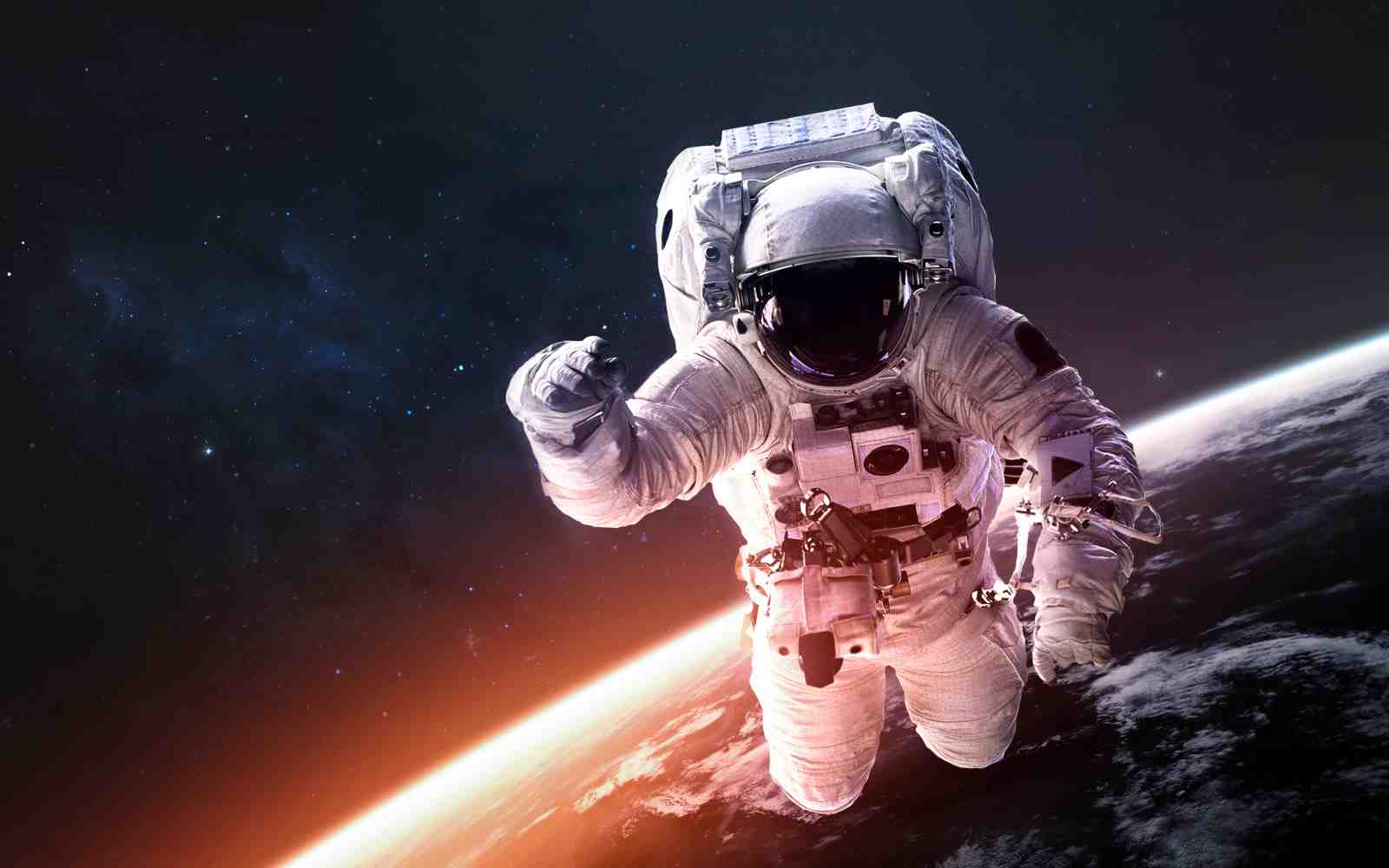 Astronaut Over Earth Wall Art