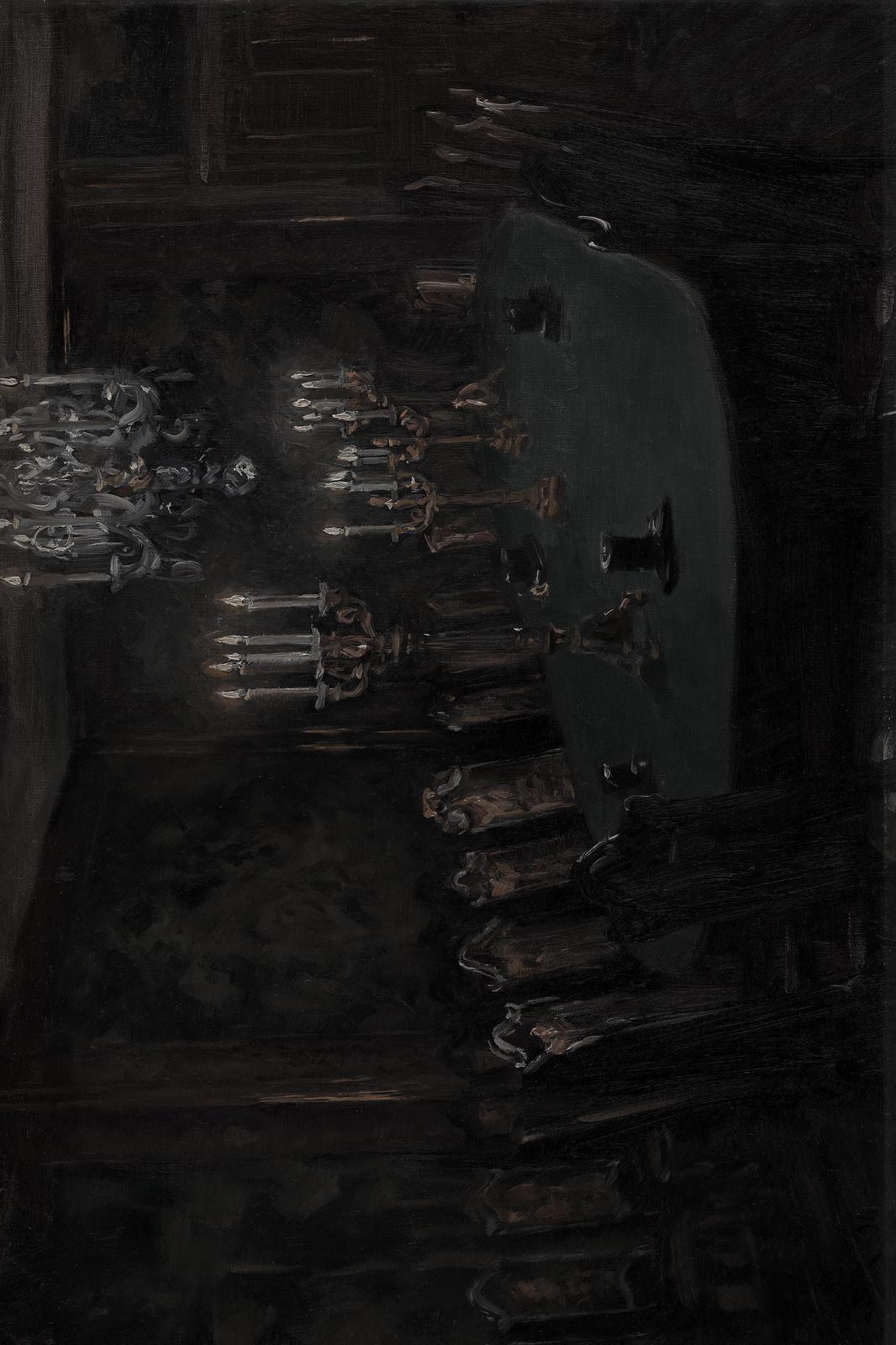 Dark Elegance Chandelier Wall Art