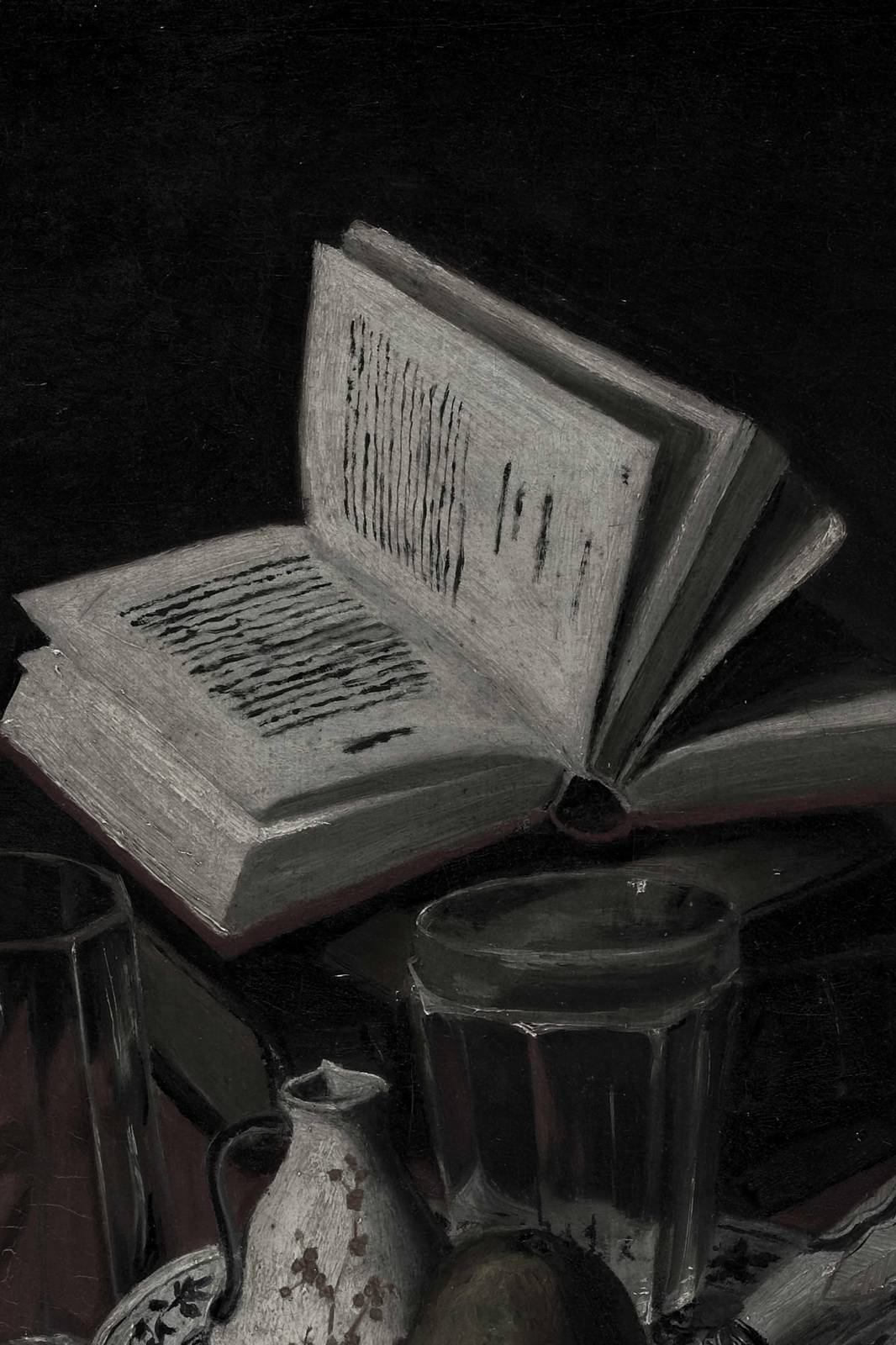 Vintage Still Life Book & Glasses Wall Art