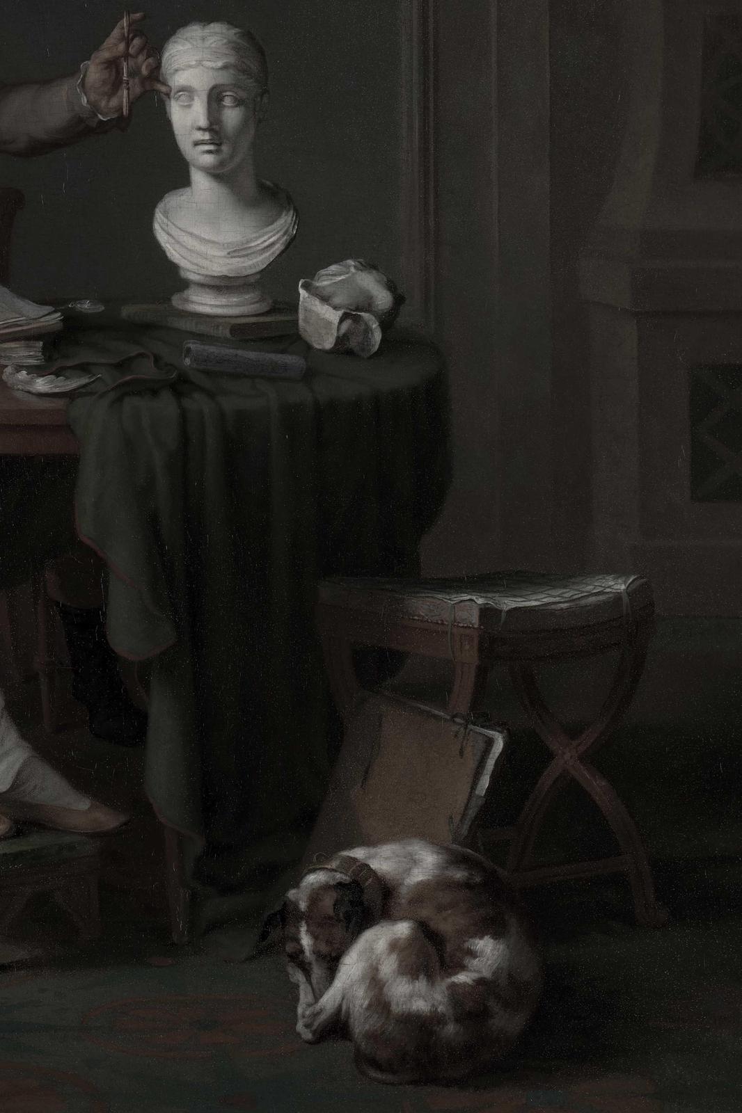 Classical Studio Scene Dog Wall Art