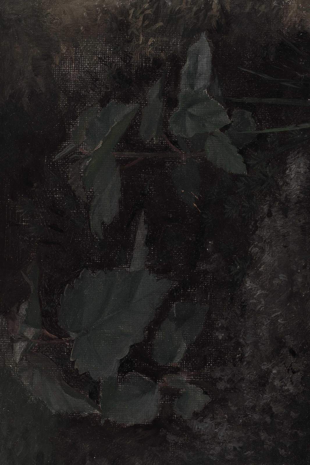 Dark Botanical Leaf Art Wall Art