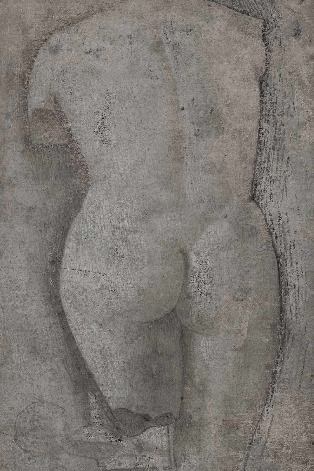 Elegant Torso Charcoal Study Wall Art
