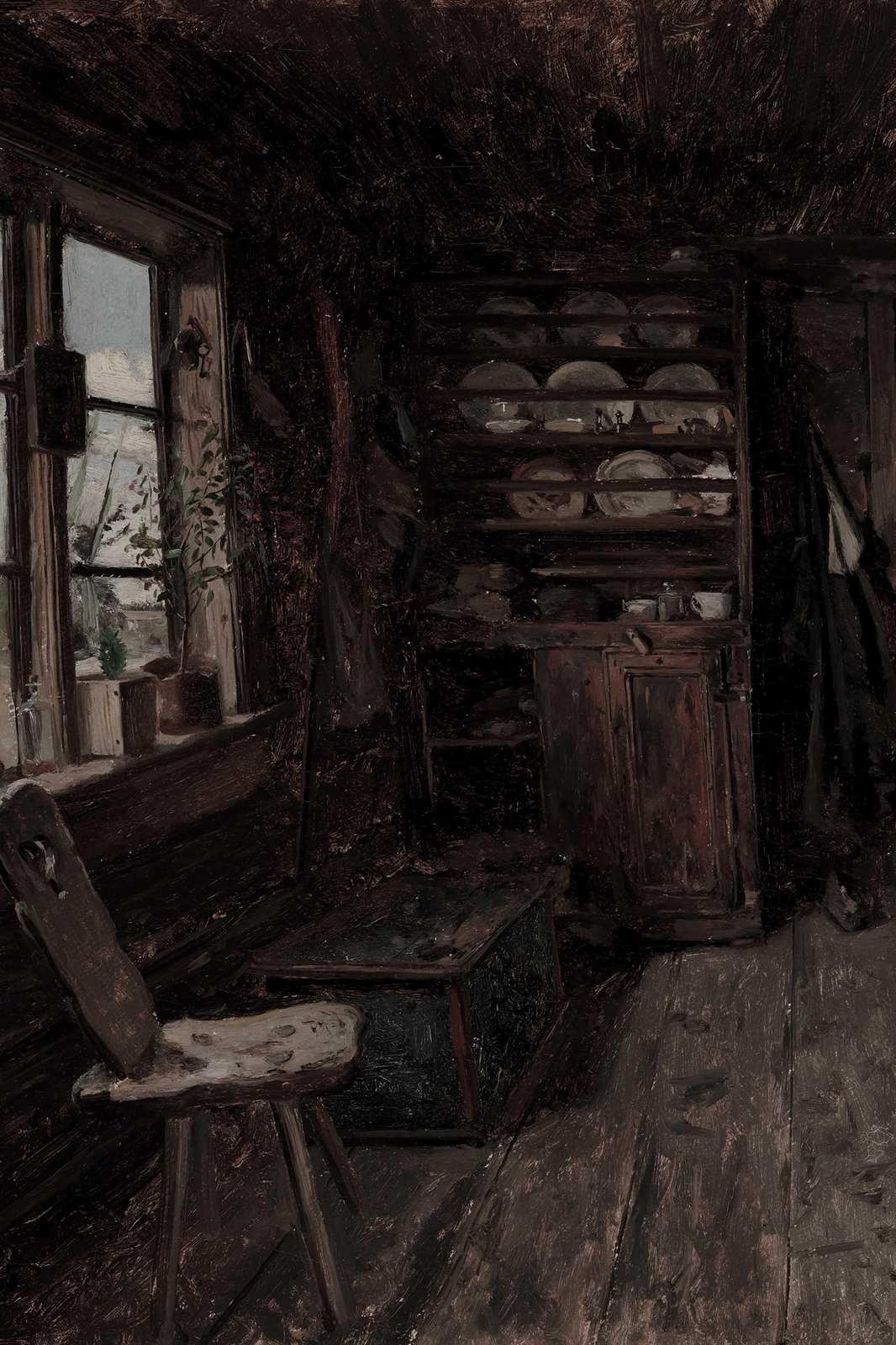 Rustic Kitchen Interior Vintage Wall Art