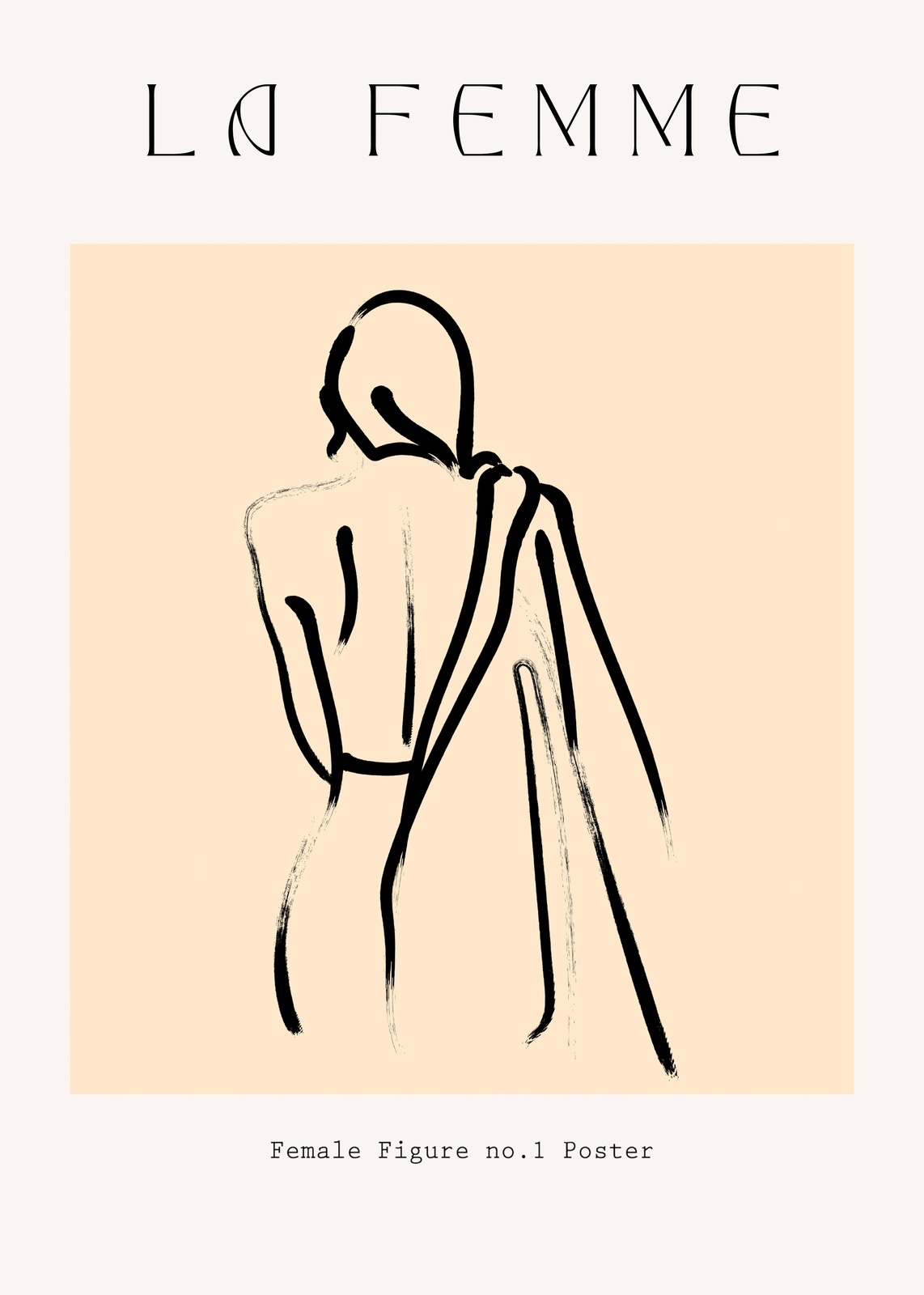 Elegant "La Femme" Minimalist Figure Wall Art