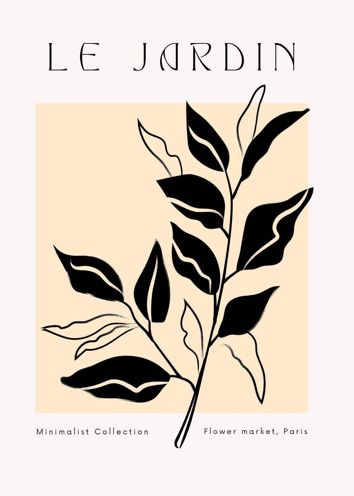 Minimalist Botanical Leaf Art Wall Art