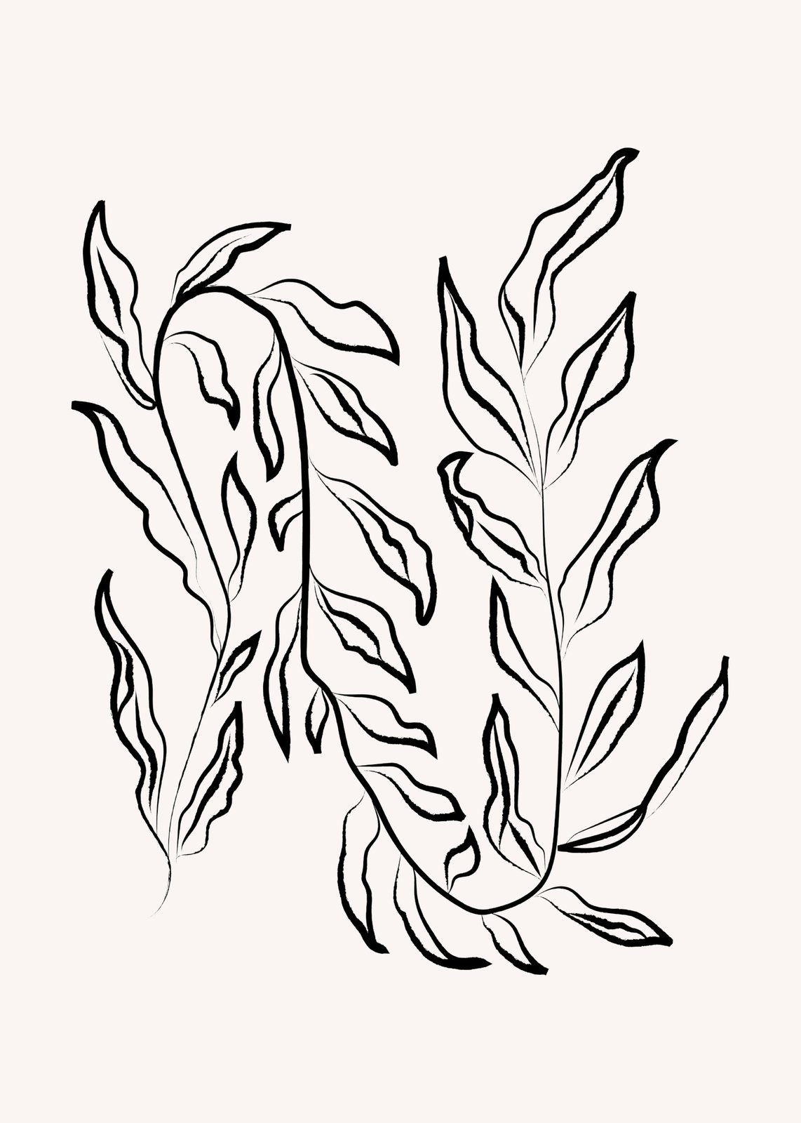 Abstract Botanical Art Wall Art