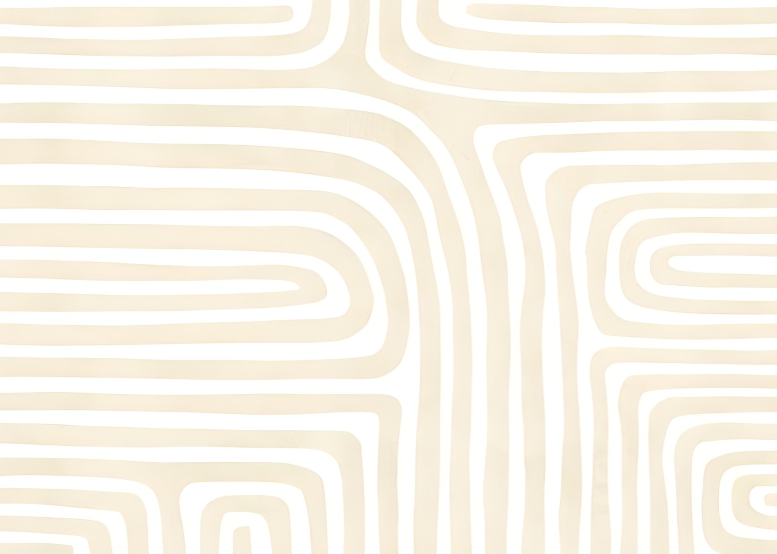 Abstract Beige Organic Lines Wall Art