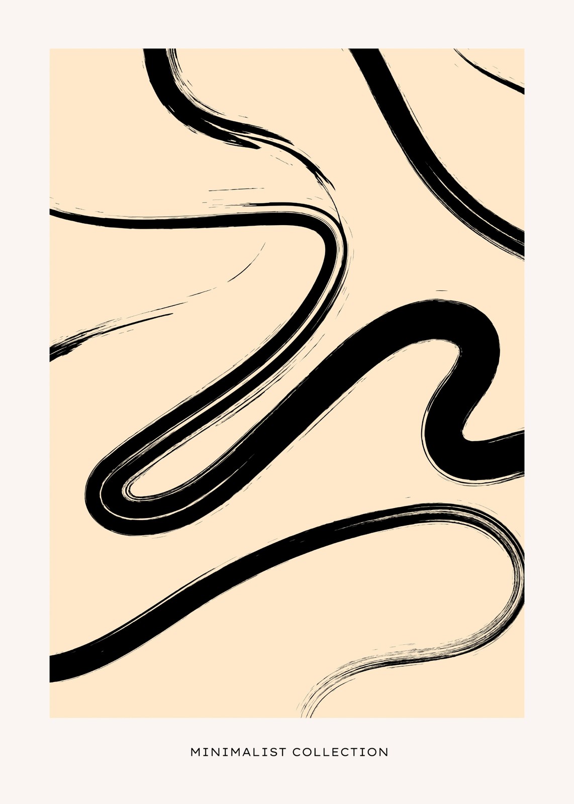 Abstract Brush Stroke Wall Art - Modern Minimalist Art