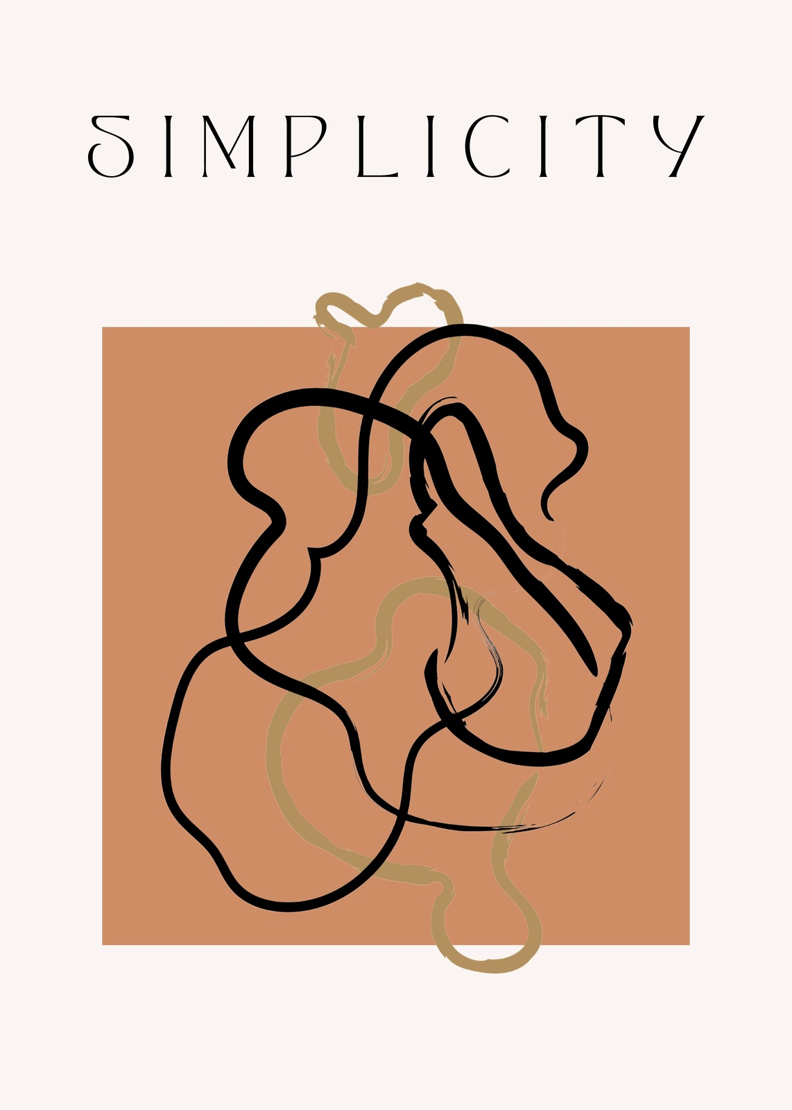 Abstract Organic Lines Wall Art
