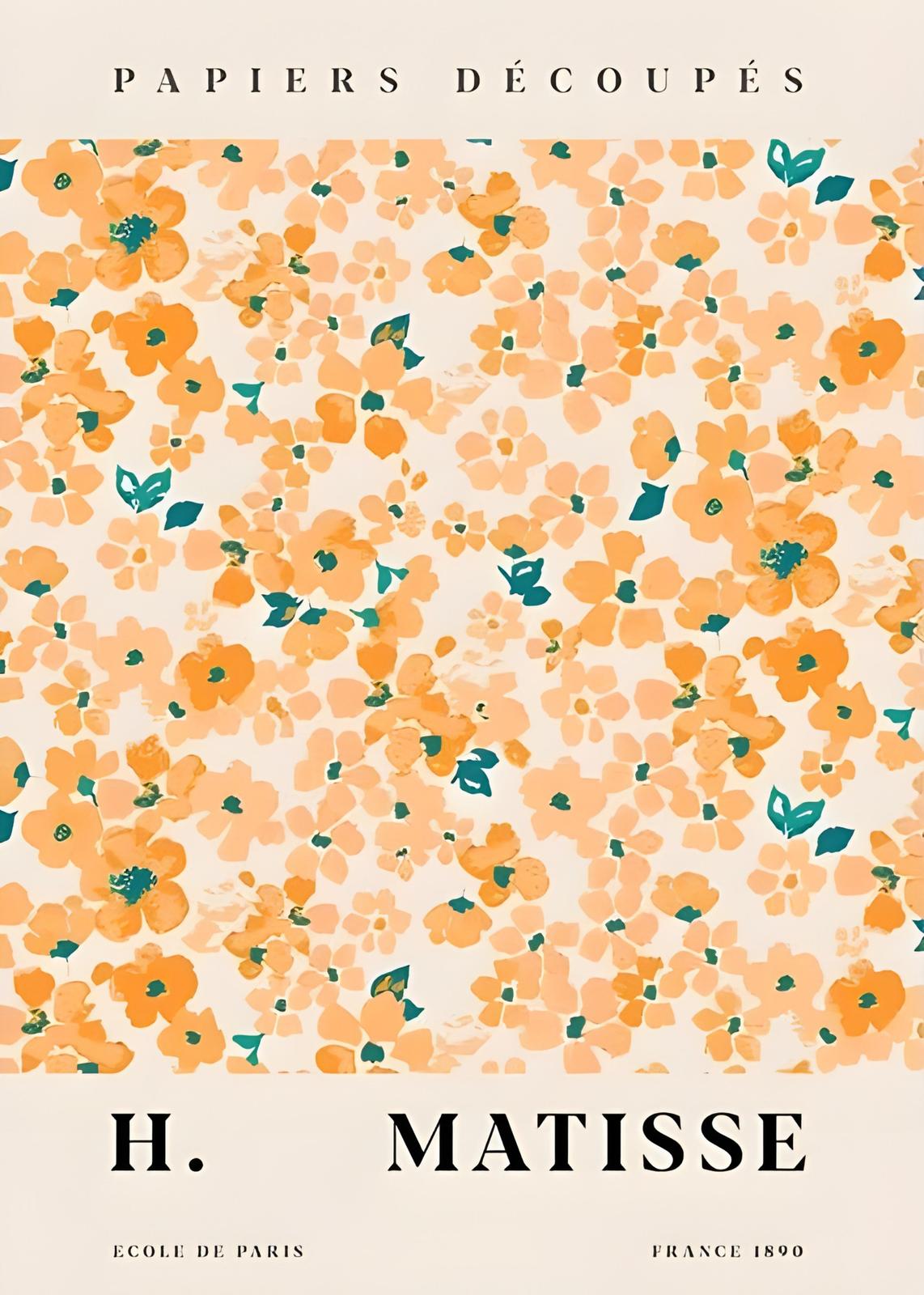 Vintage Floral Matisse Papiers Découpés Wall Art