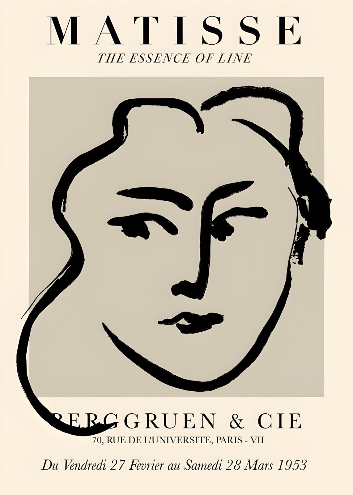 Matisse Line Art Face Wall Art