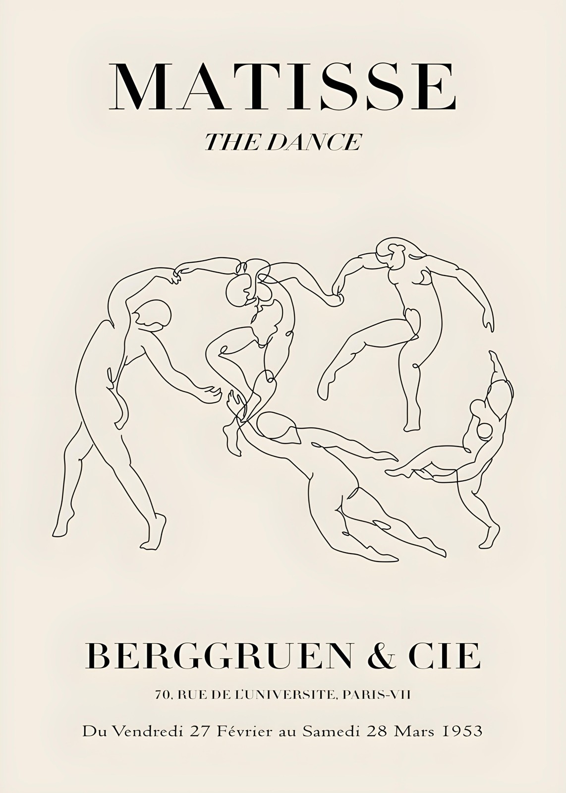 Matisse "The Dance" Minimalist Line Art Wall Art