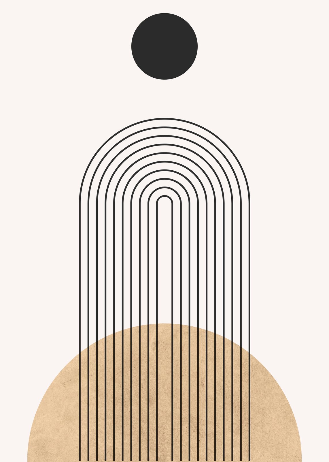 Modern Mid-Century Arch Boho Wall Art