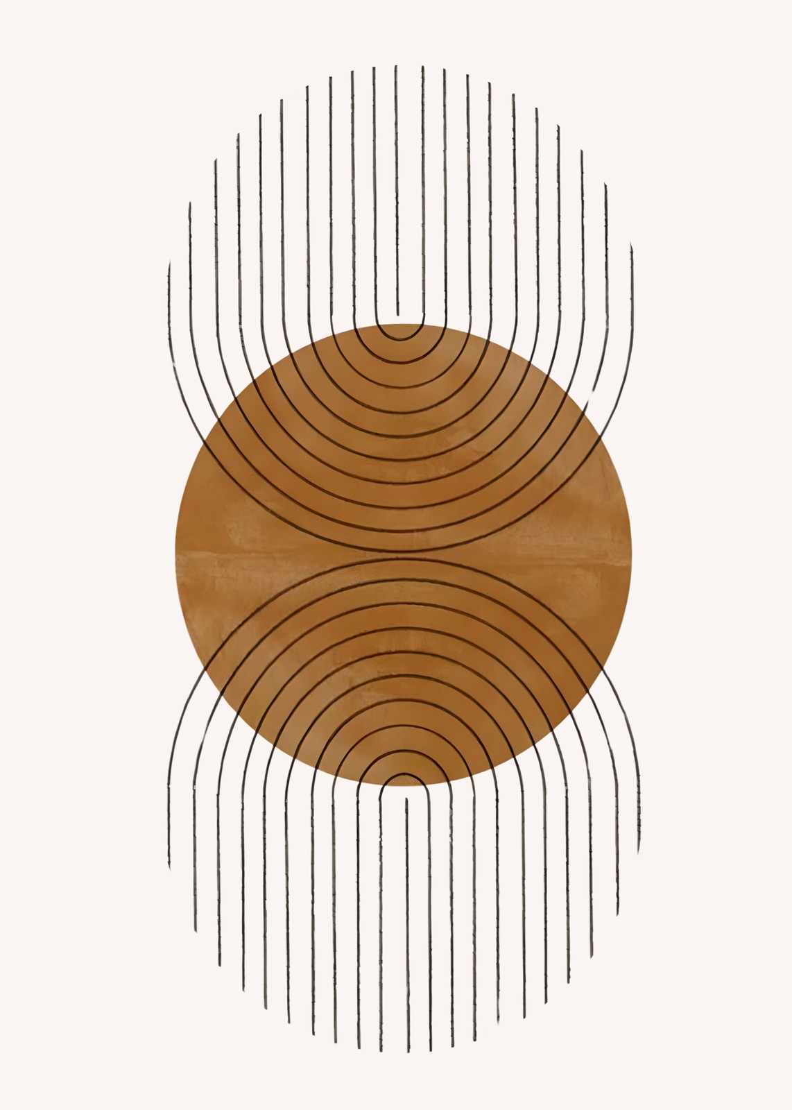 Modern Abstract Arch & Sun Wall Art
