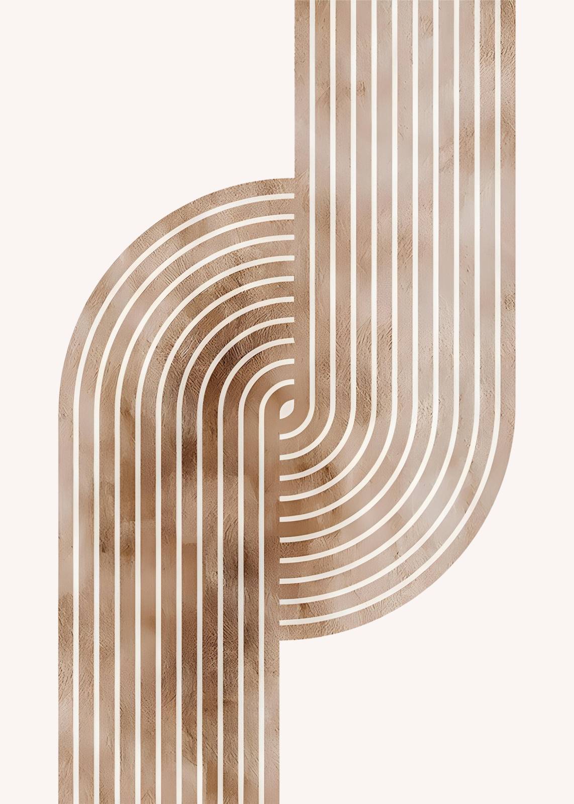 Mid Century Geometric Arch Rainbow Wall Art