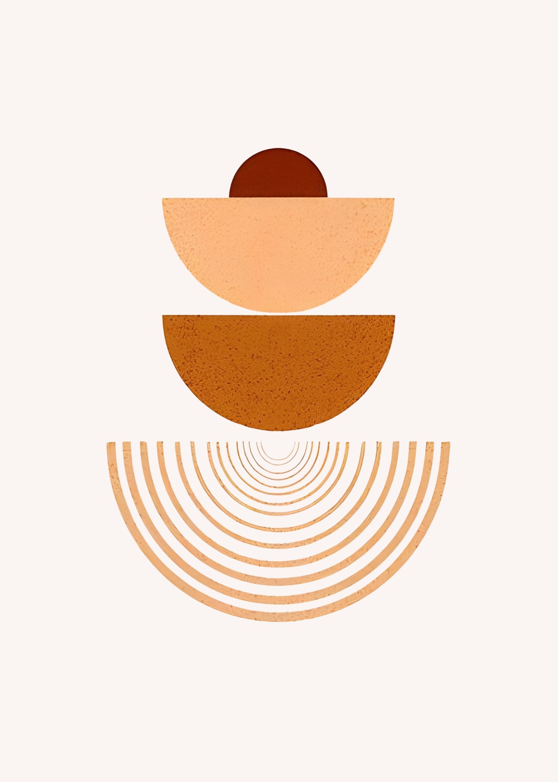 Abstract Sun Arch Mid Century Wall Art