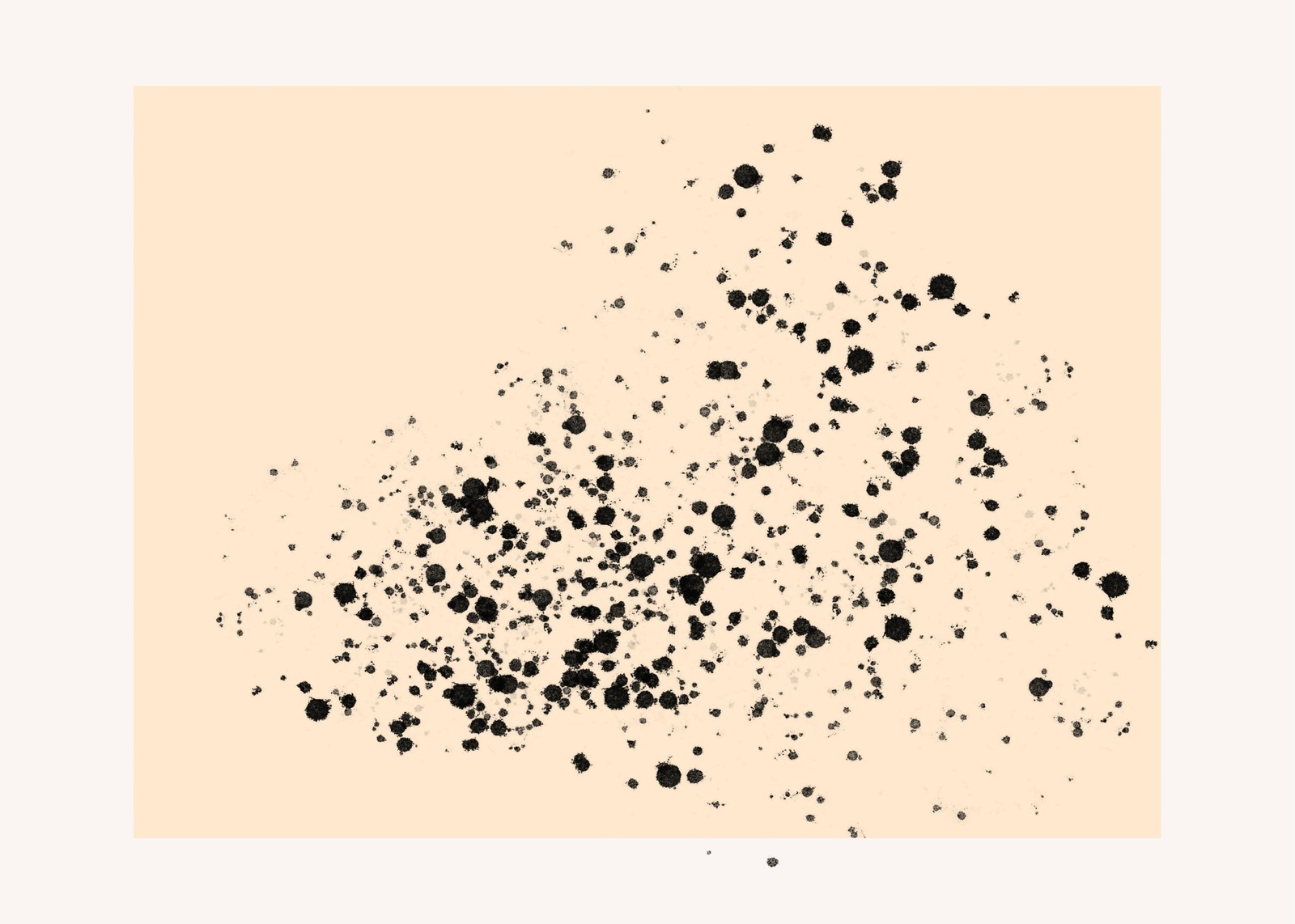 Abstract Ink Splatter Wall Art