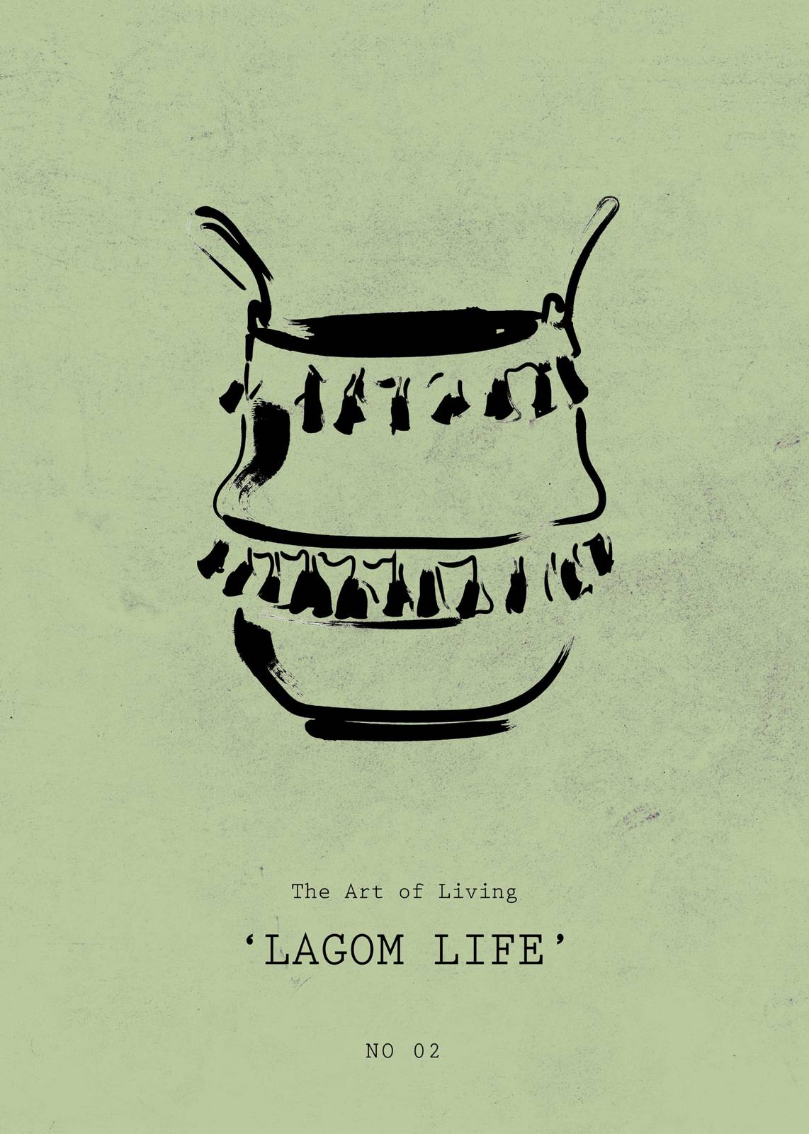 Lagom Life Zen Pot Minimalist Wall Art