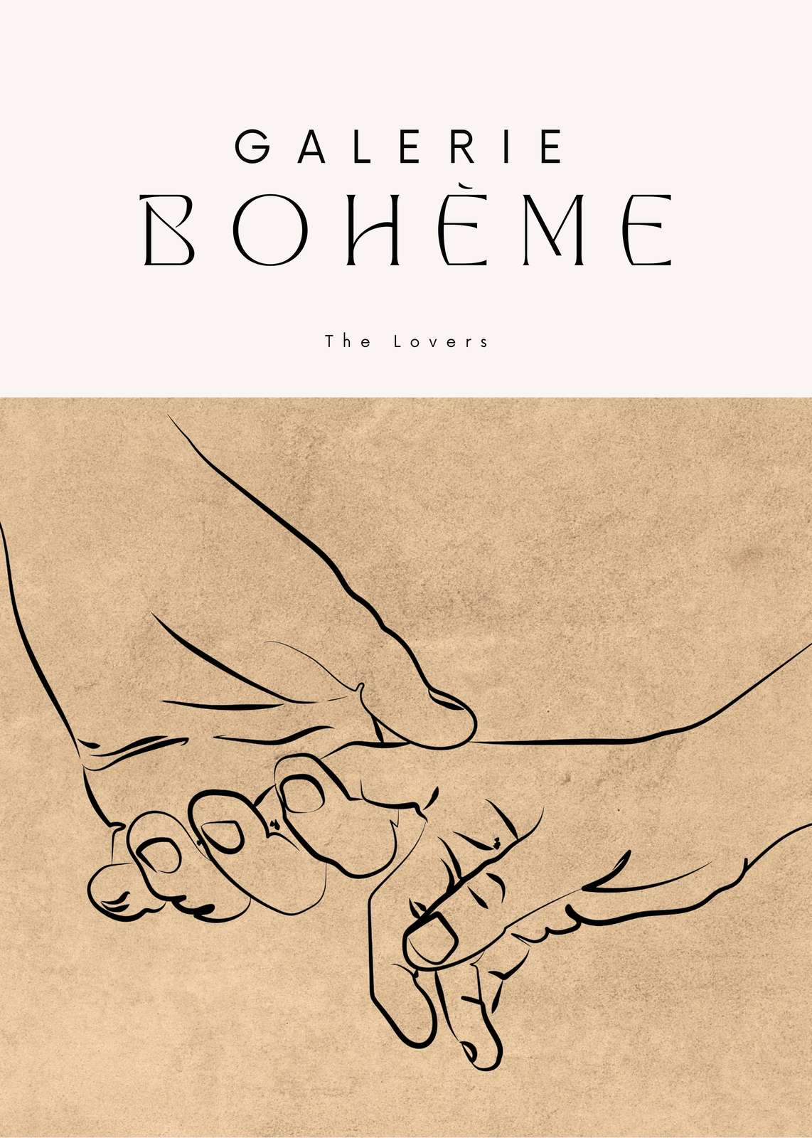 Boheme Lovers Line Art Wall Art