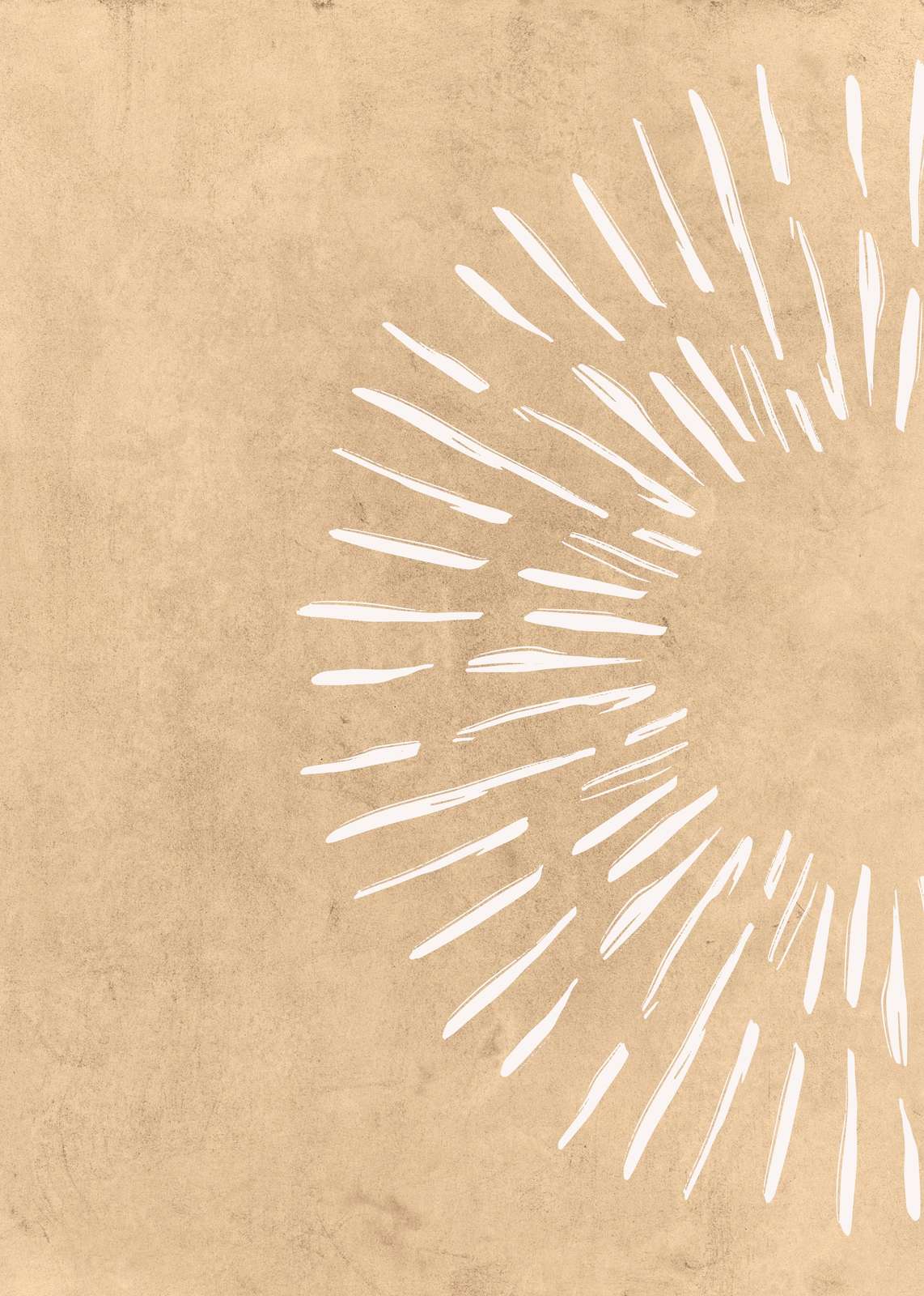 Boho Sunburst Beige Wall Art
