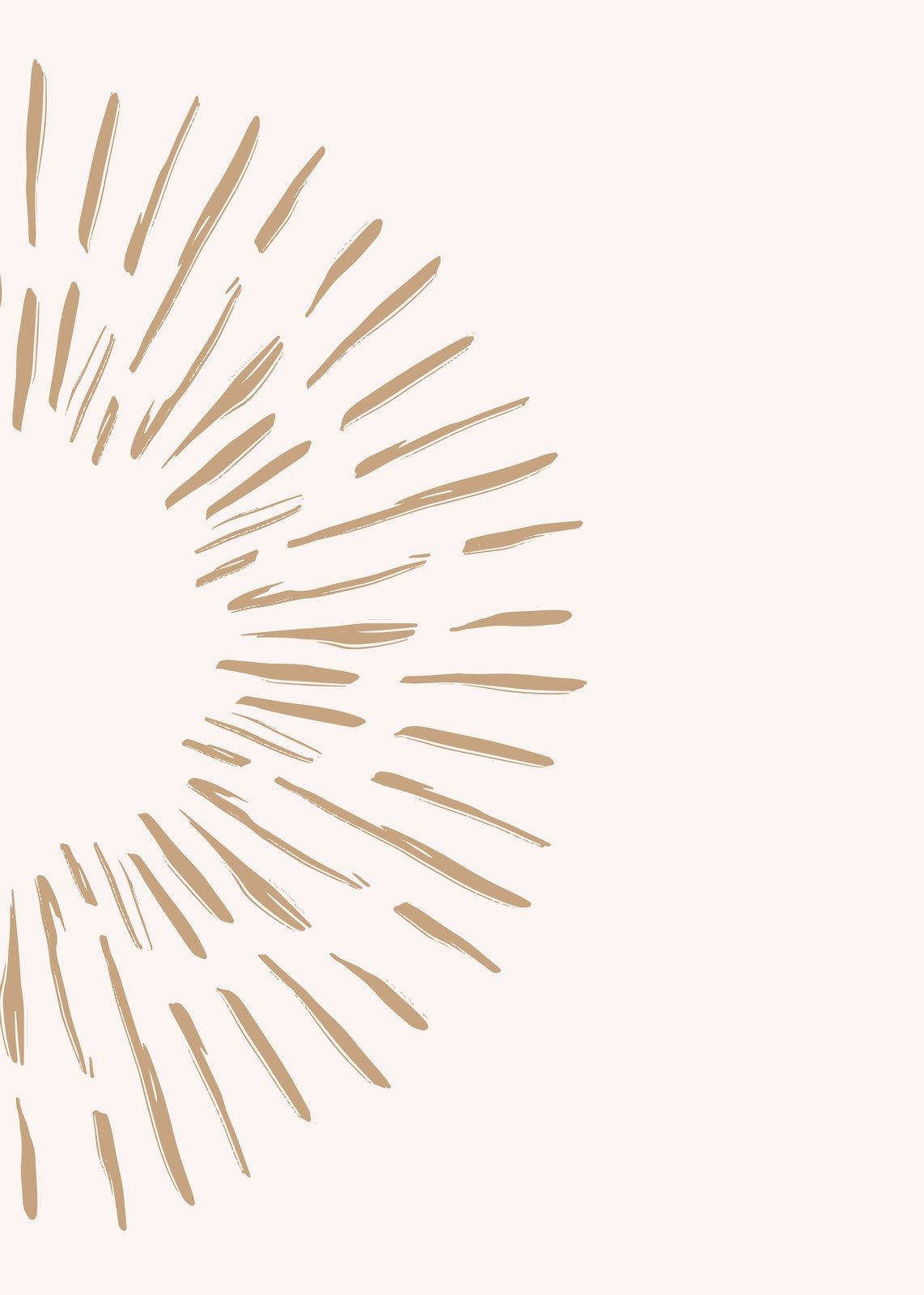 Boho Sunburst Abstract Beige Wall Art