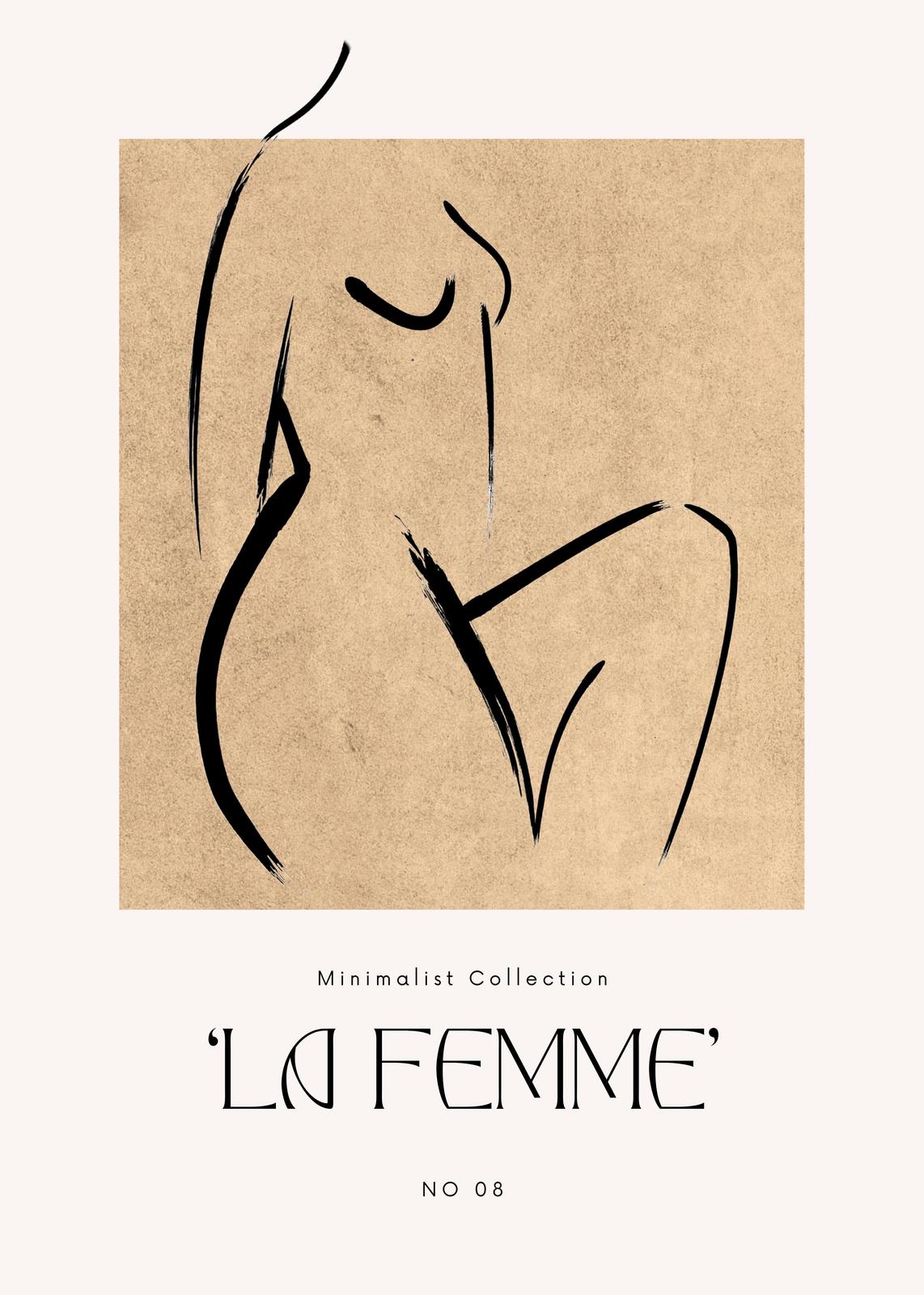 La Femme Minimalist Figure Wall Art