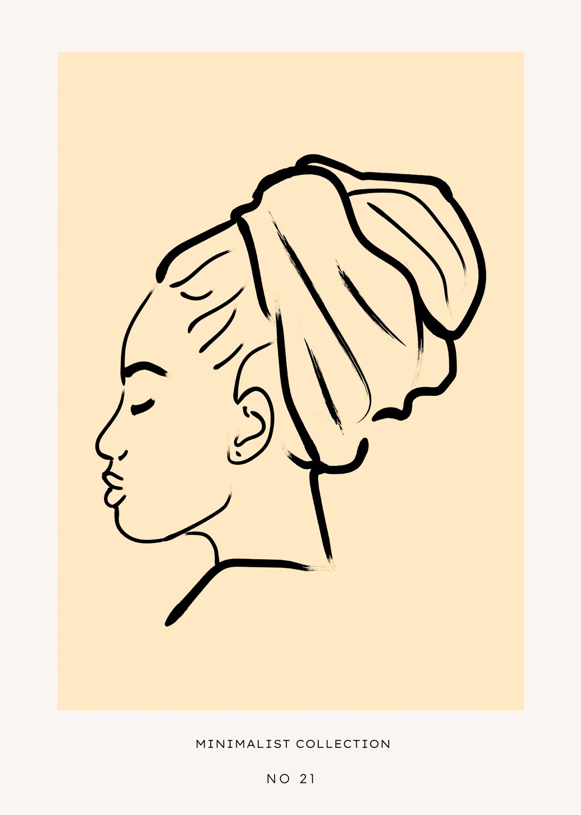 Minimalist Face Line Art Wall Art