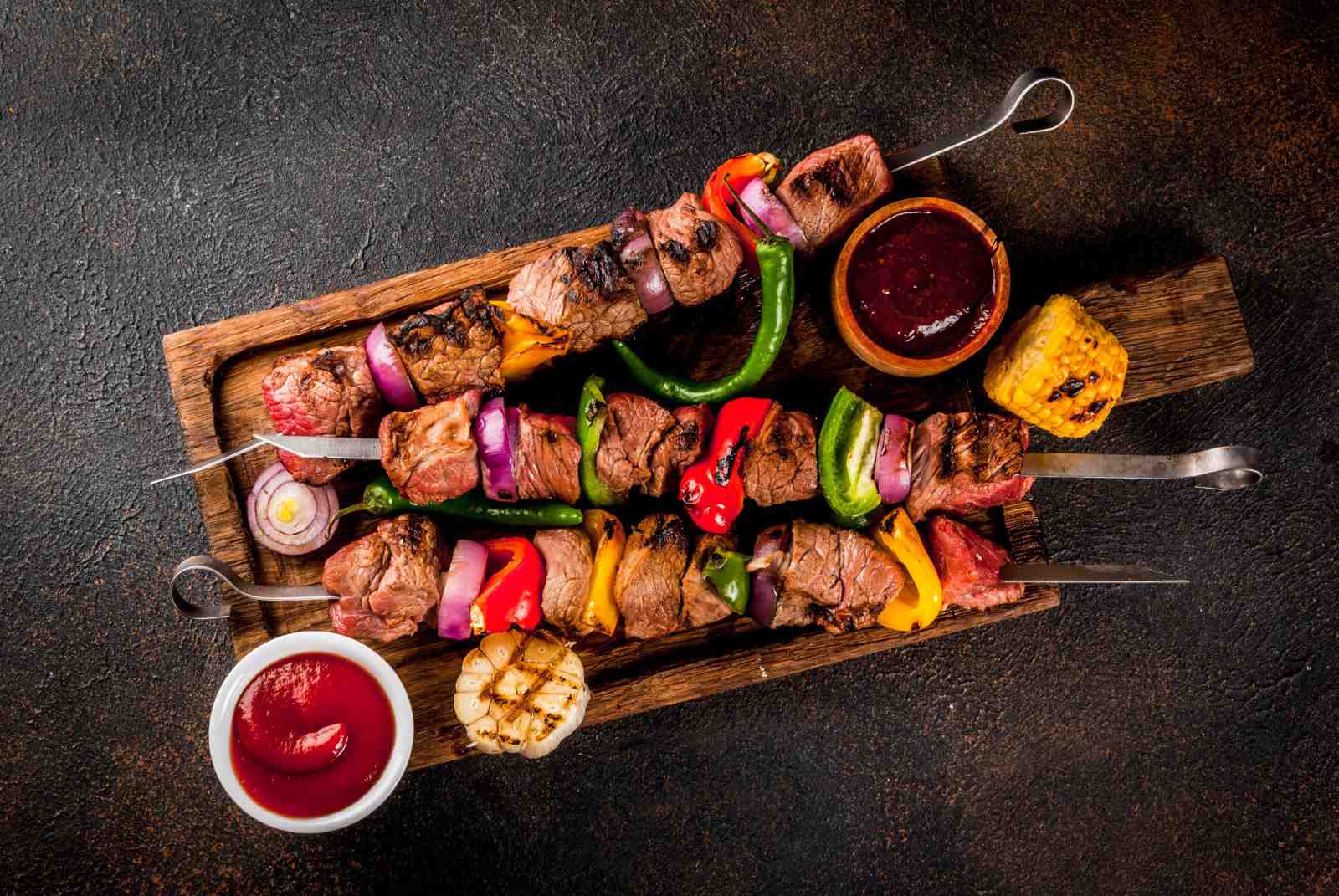 Juicy Steak Kebabs & Veggies Wall Art
