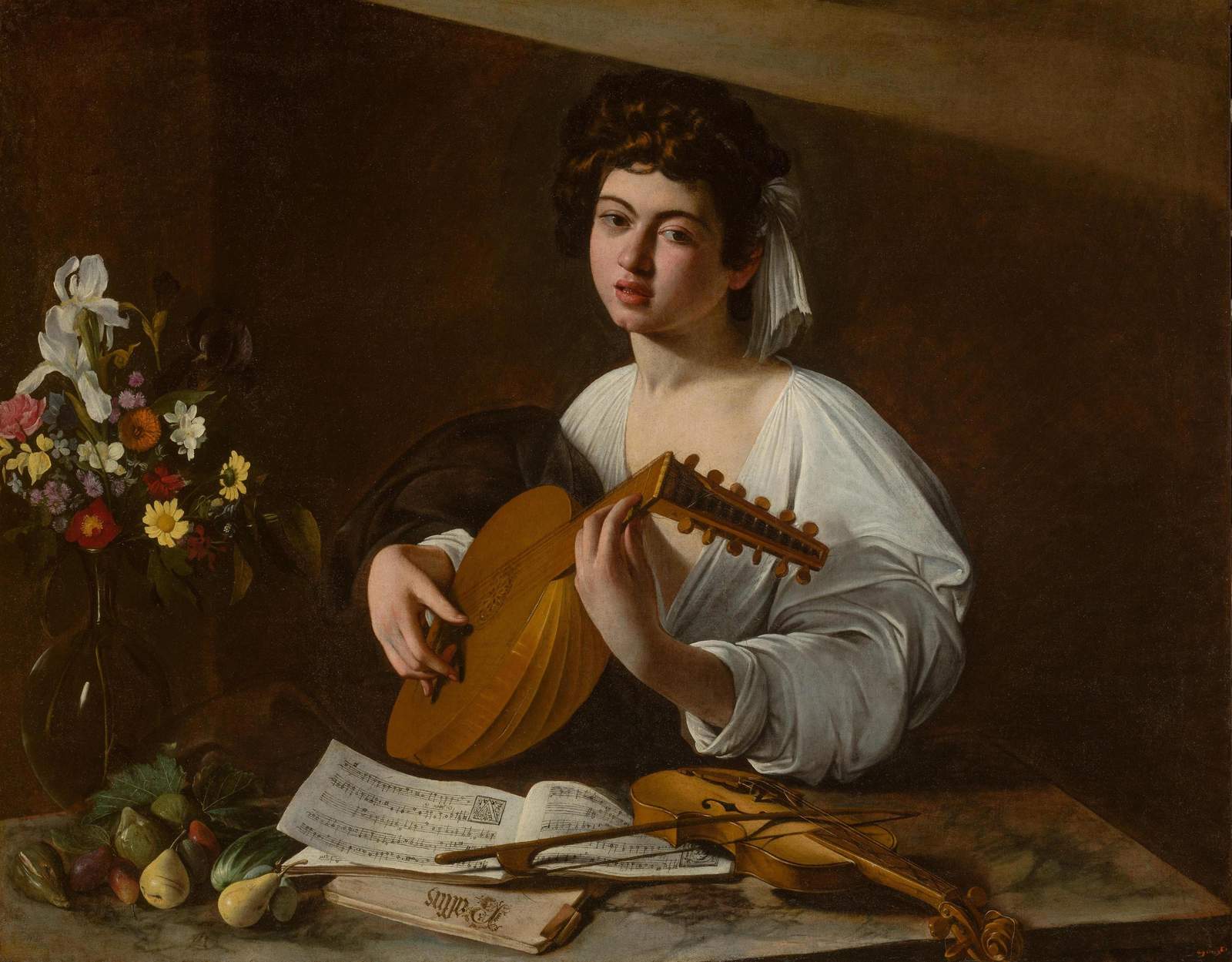 Baroque Lute Player & Violin Wall Art