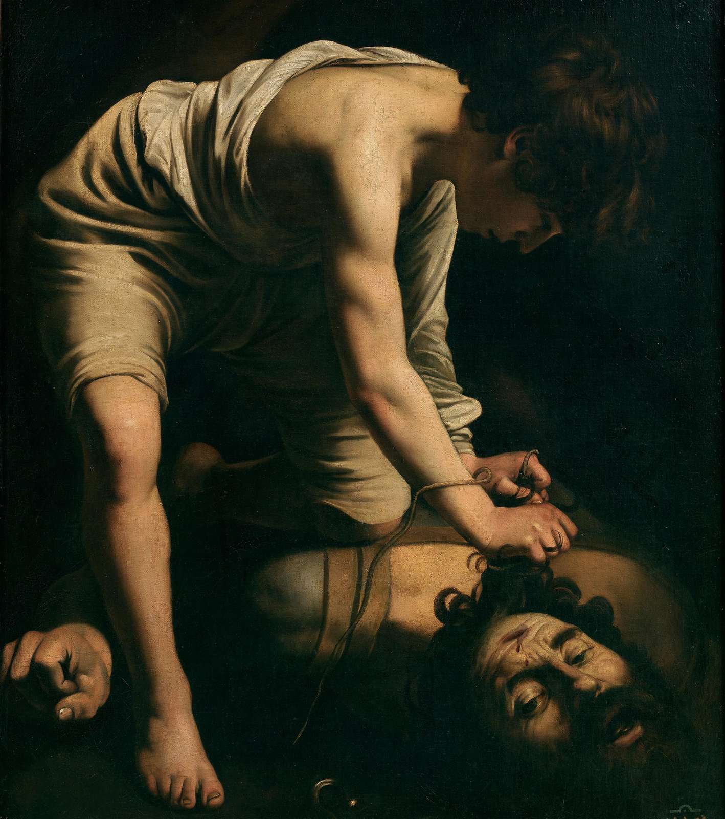 David with the Head of Goliath Baroque Wall Art