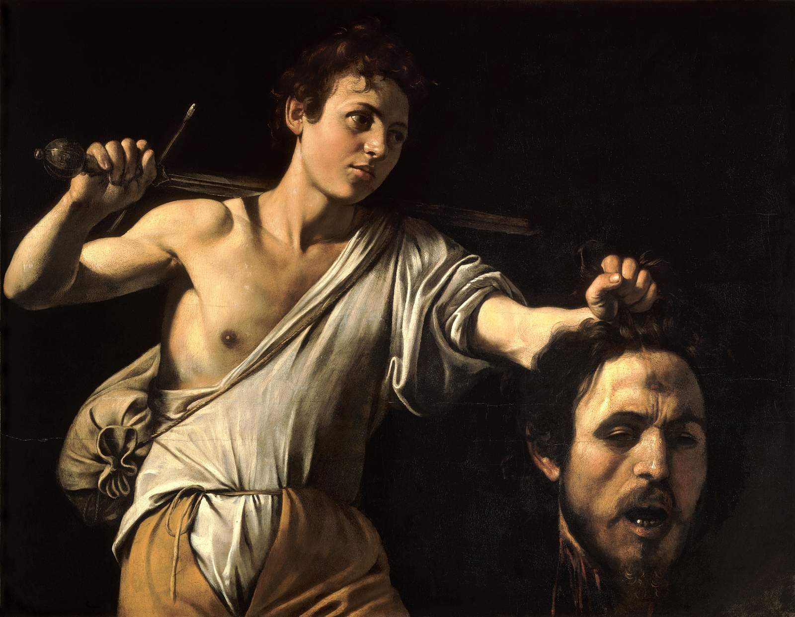 David with Goliath's Head Baroque Wall Art