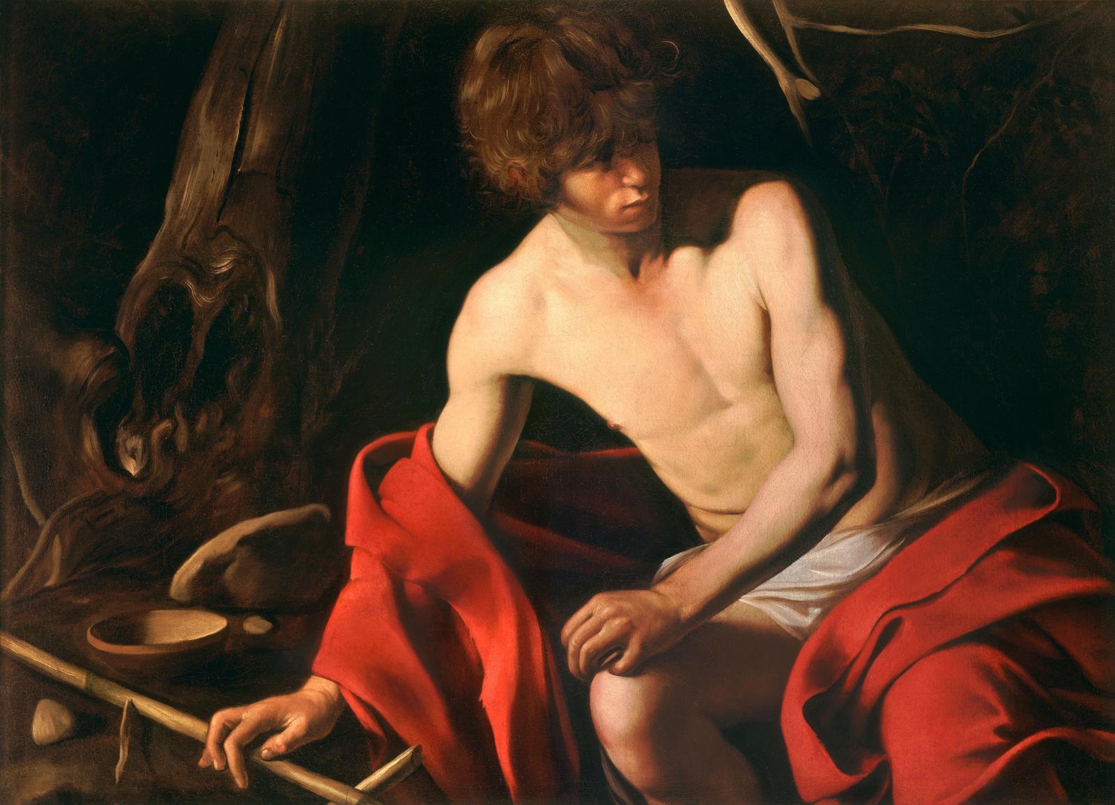 Baroque Figure Red Drape Wall Art
