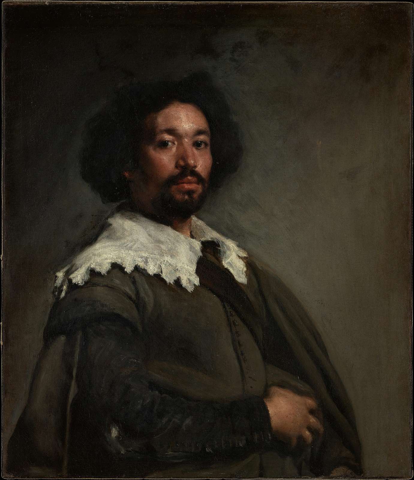 Old Master Portrait with Lace Collar Wall Art