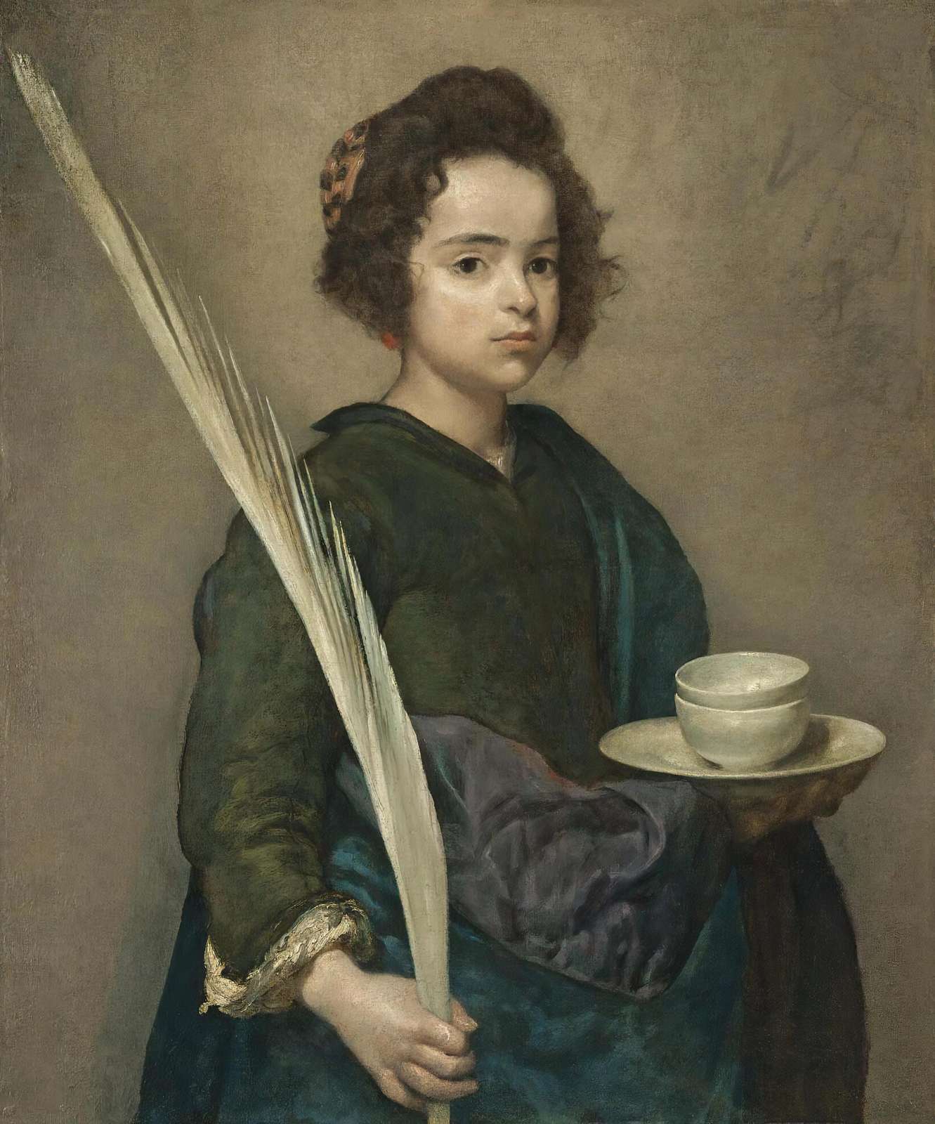Young Girl with Palm Wall Art | Renaissance Wall Art